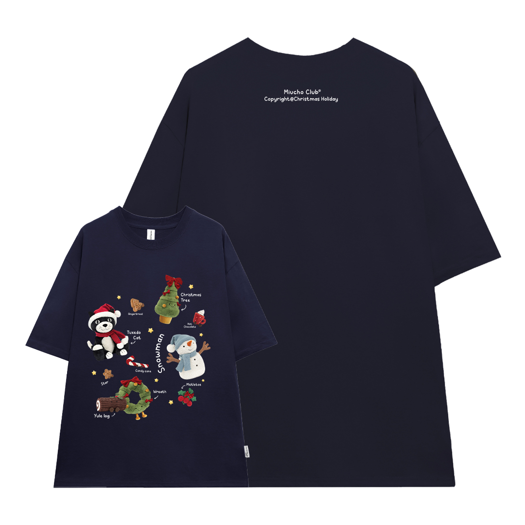 Áo thun nữ giáng sinh noel form rộng chất vải cotton 4 chiều thoáng mát ATD1715 Miucho in mix_thumbnail_18