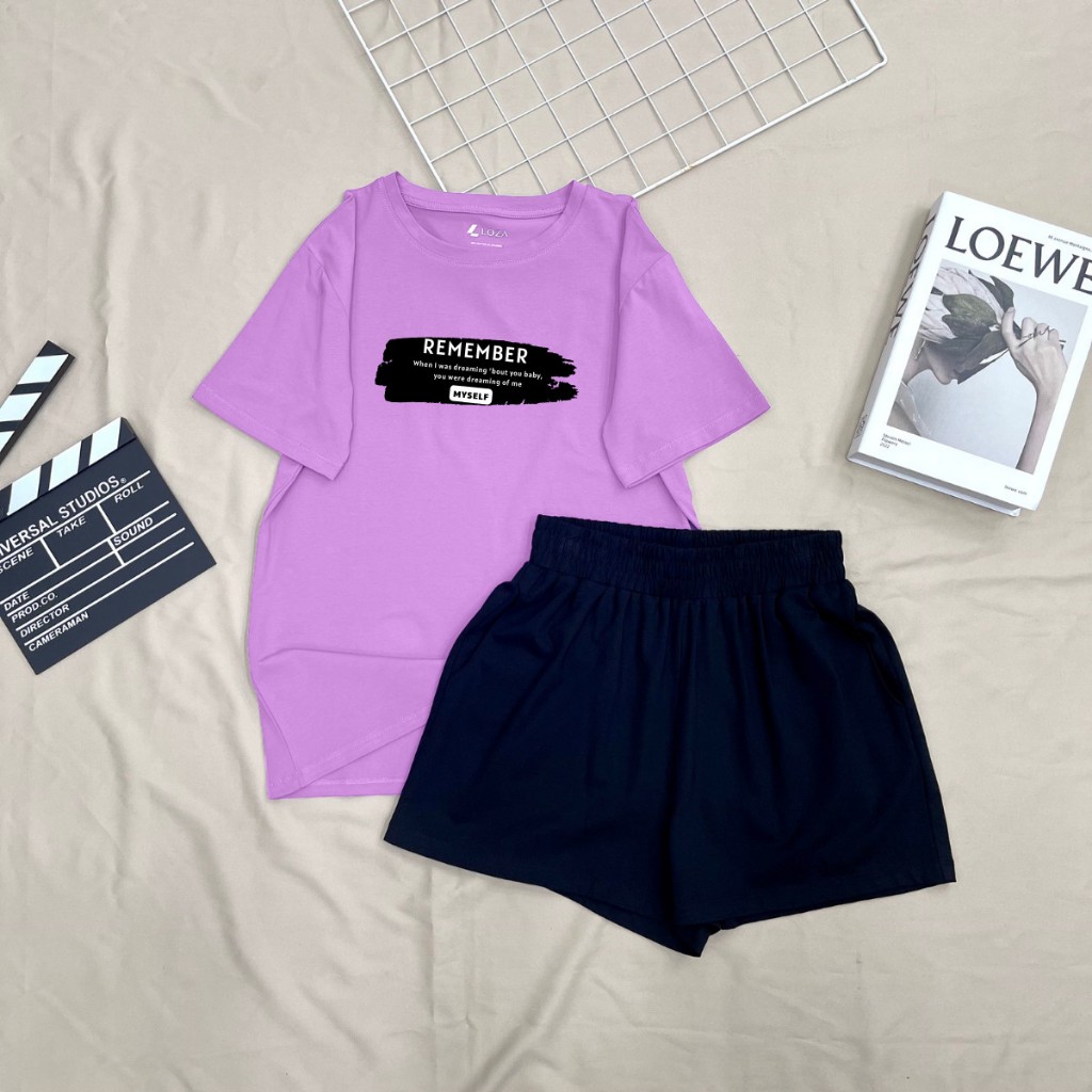 Đồ bộ nữ LOZA 'Remember' form rộng - Set đồ nữ mùa hè chất liệu thun cotton 4 chiều - BP15_thumbnail_7