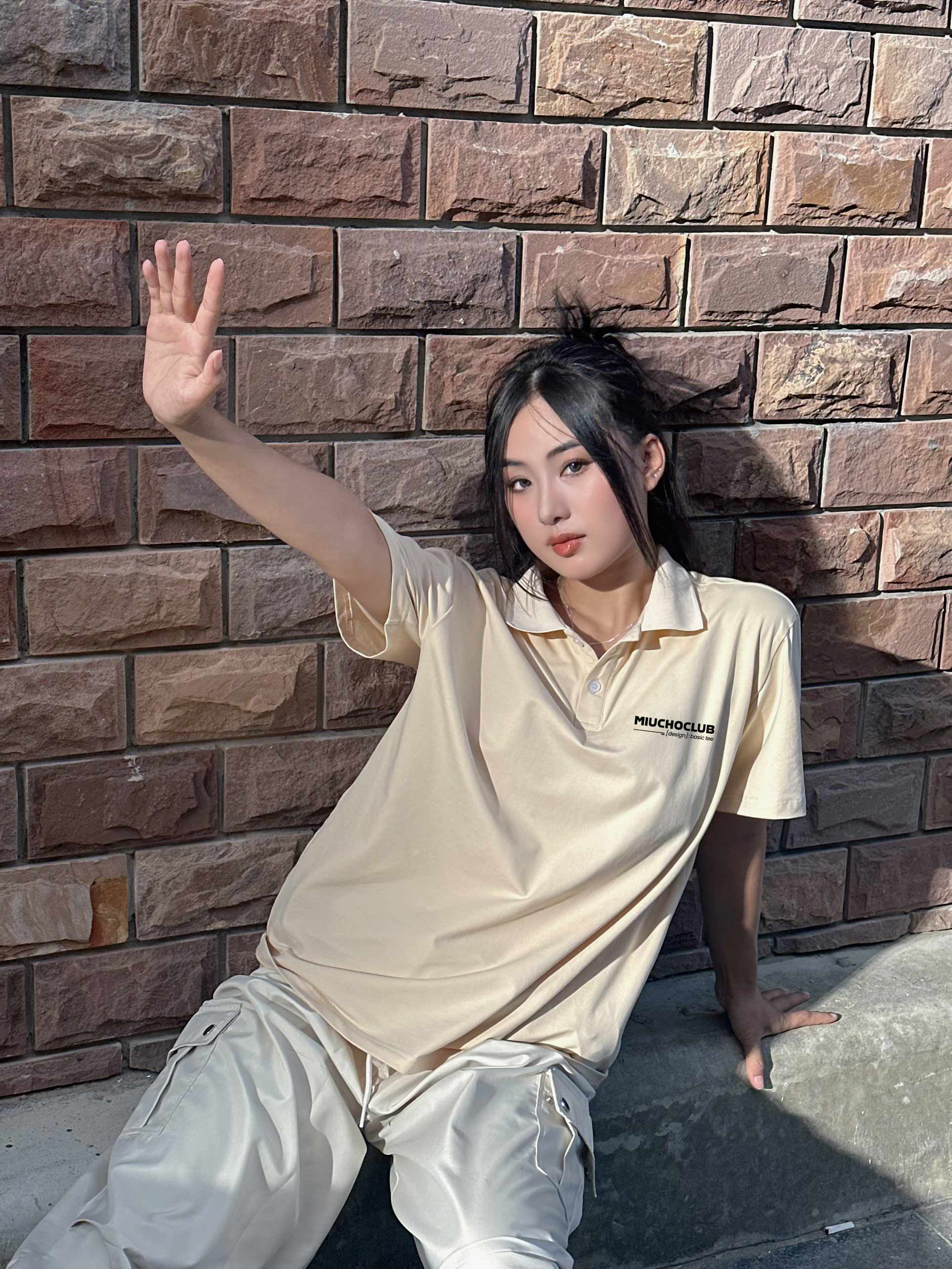 Áo polo nữ form rộng chất vải cotton co giãn thoáng mát PLD1701 Miucho in basic_thumbnail_5