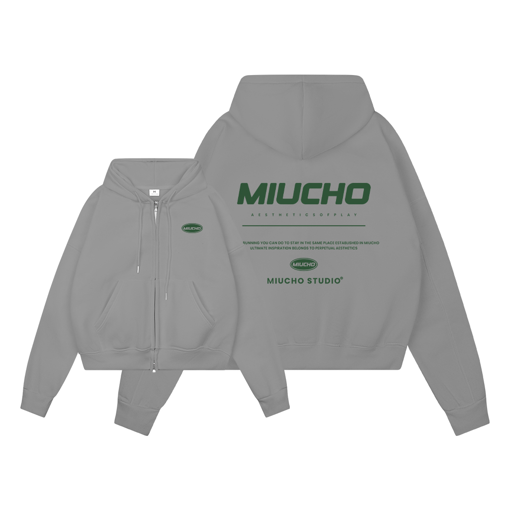 Áo hoodie zip local brand dày dặn form boxy HXD1571 Miucho Club vải nỉ bông khóa kéo mũ rộng in typography_thumbnail_6