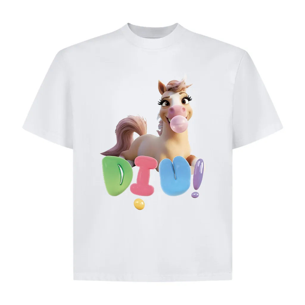 Áo thun nữ form boxy Miucho Club cotton dày dặn thoáng mát cổ tròn hình ngựa dễ thương in mix 2828_thumbnail_0