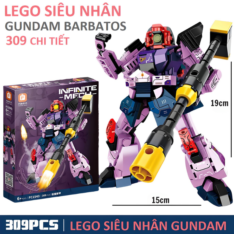 LEGO Mô hình lắp ghép 𝐒𝐢𝐞̂𝐮 𝐍𝐡𝐚̂𝐧 GUNDAM 300 chi tiết_thumbnail_11