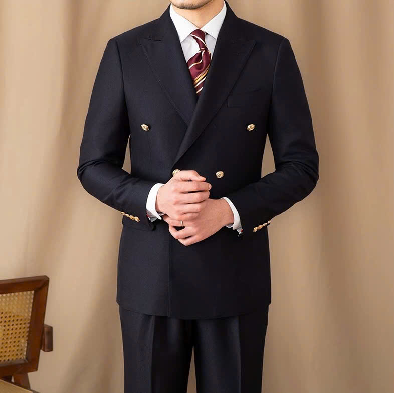 Bộ Suit Milano Đen Tuyền 2 hàng khuy (Jacket + Quần)_thumbnail_5