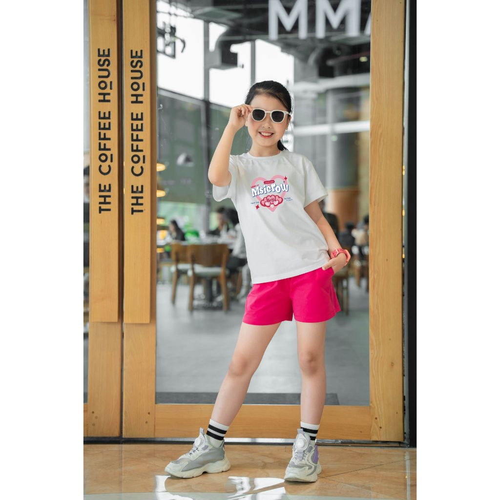 Bộ đồ bé gái in hình MSICROW- Loza Kids SB33