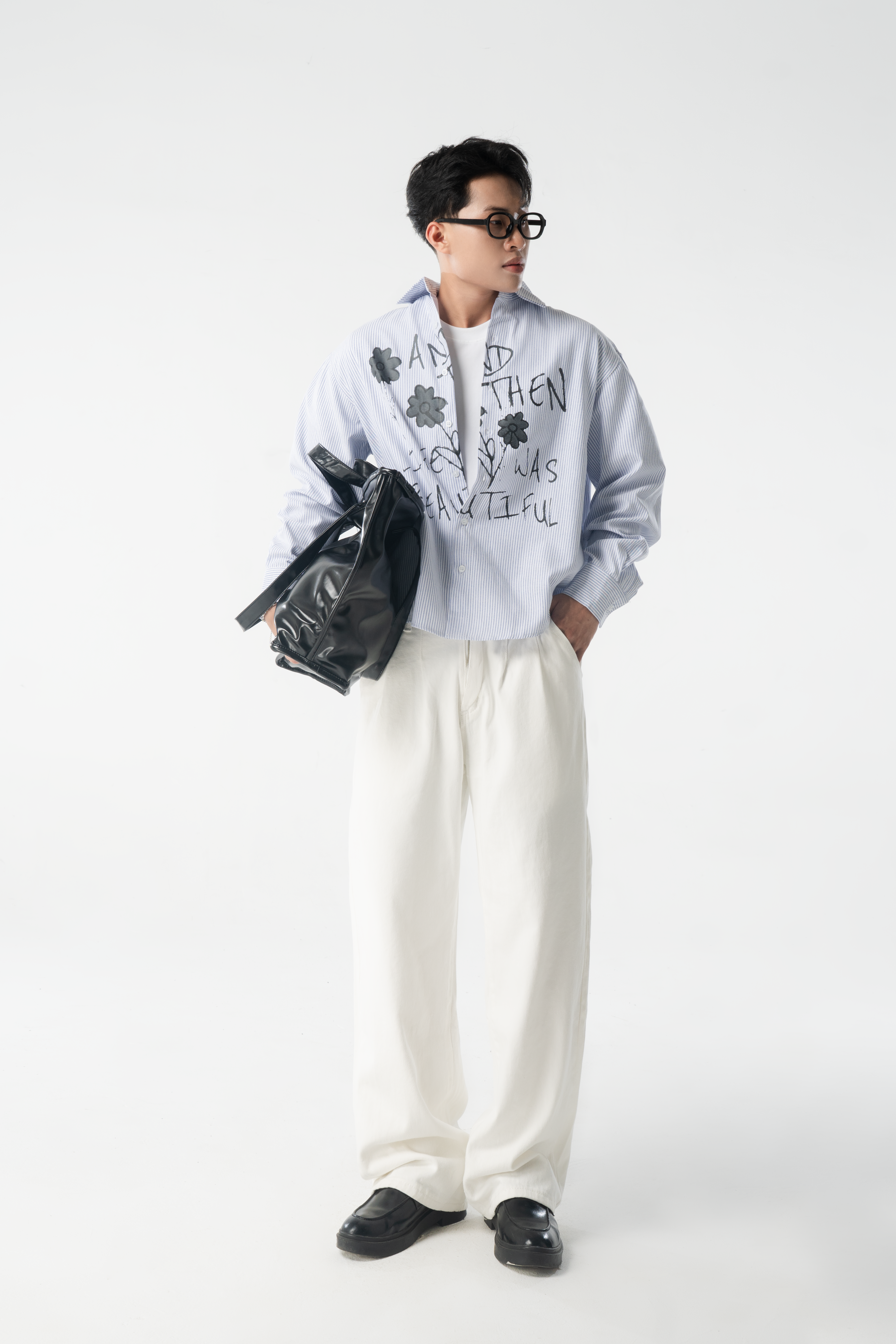 Áo sơ mi tay dài form boxy WEGO 2 màu hack tuổi, hack dáng phù hợp cho nam và nữ_thumbnail_3