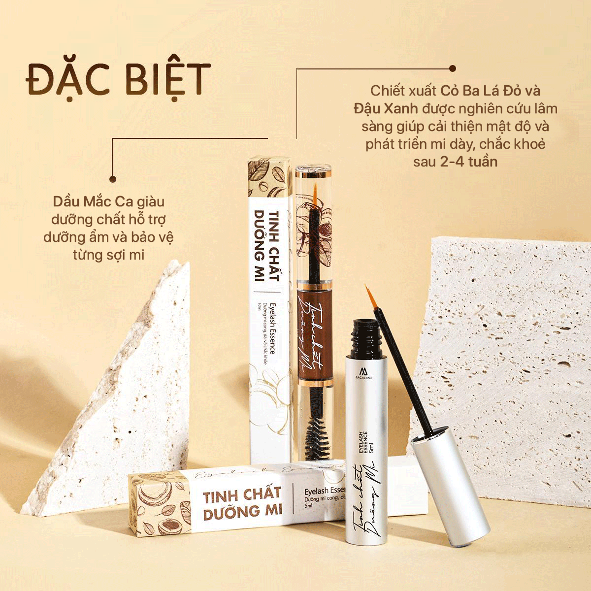 Tinh chất dưỡng mi dài cong chỉ sau 2 TUẦN 5ml/10ml MACALAND từ Đậu Xanh, Dầu Mắc Ca, Cỏ Ba Lá Đỏ_thumbnail_4
