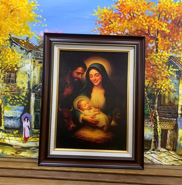 Tranh canvas Gia Đình Thánh Gia 42x54cm_thumbnail_1