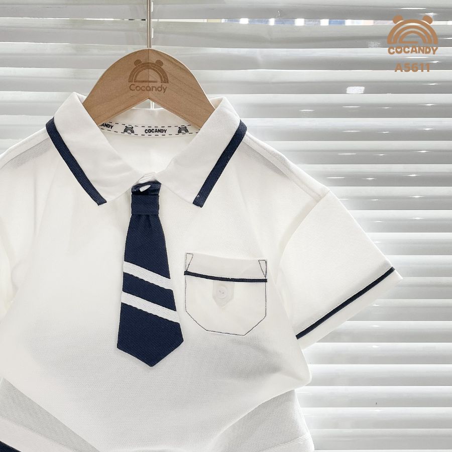 Áo cộc polo TRẮNG phối XTHAN túi ngực_thumbnail_2