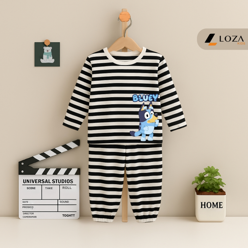 Bộ thu đông kẻ bé trai in hình cún BLUEY - Loza Kids TK559-560_thumbnail_8