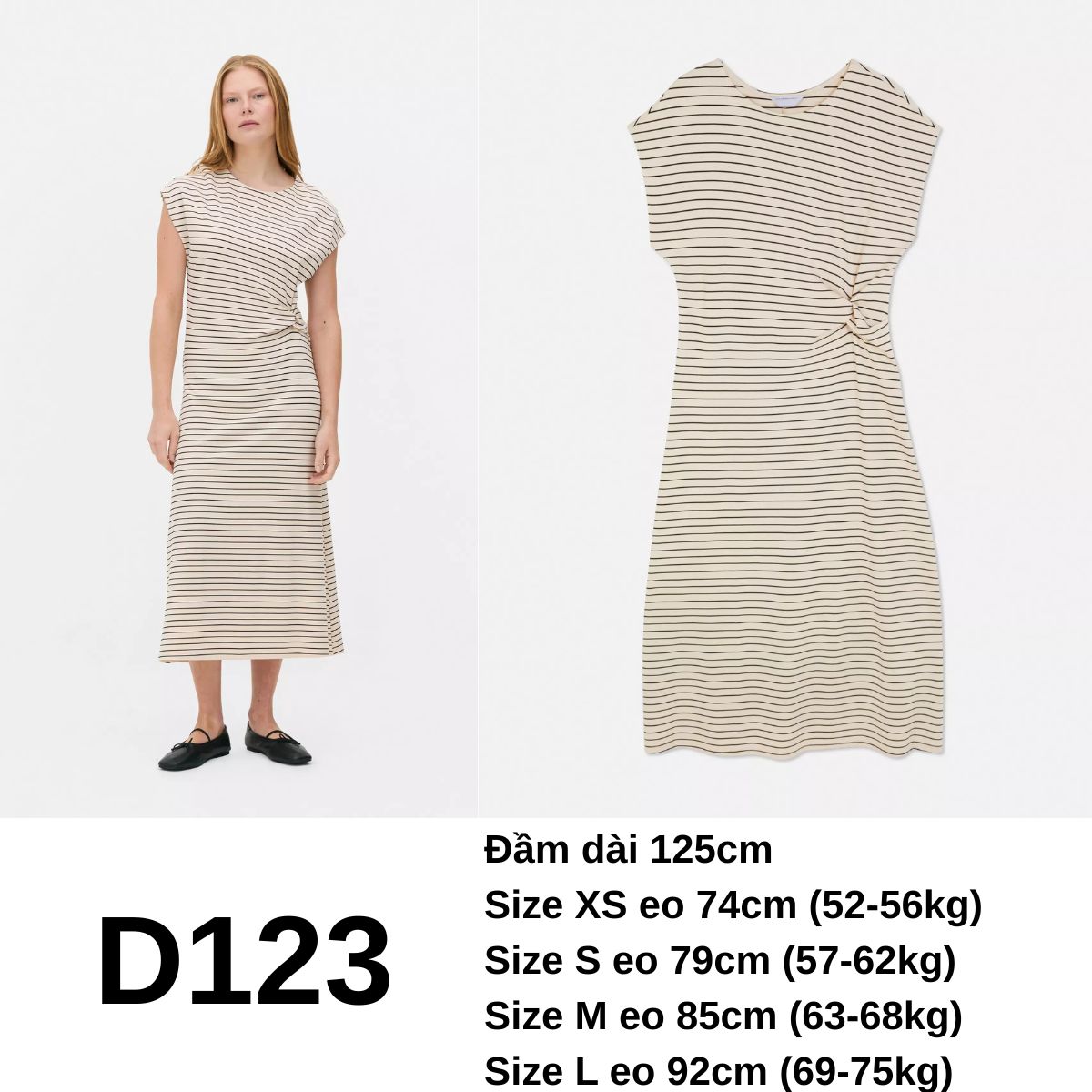 D123 ĐẦM THUN SỌC