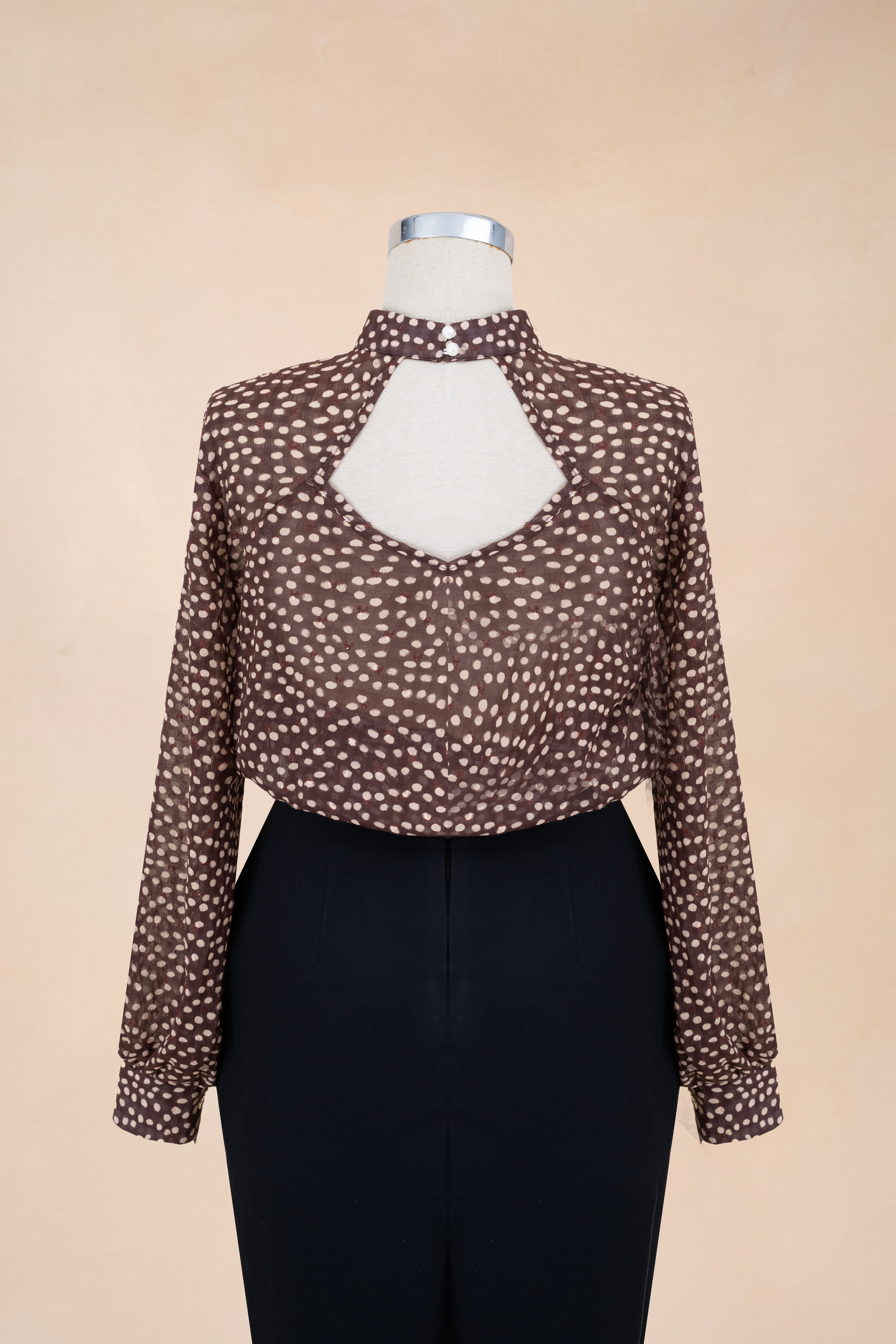 Sơ Mi Chấm Bi Nhí Bo Chun