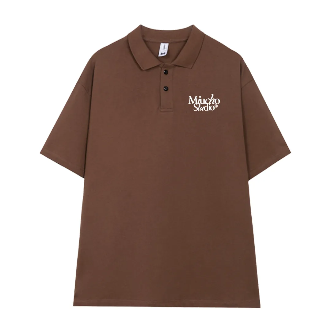 Áo polo form oversize basic 2476 Miucho tay ngắn cổ trụ vải cotton thoáng mát cao cấp_thumbnail_7