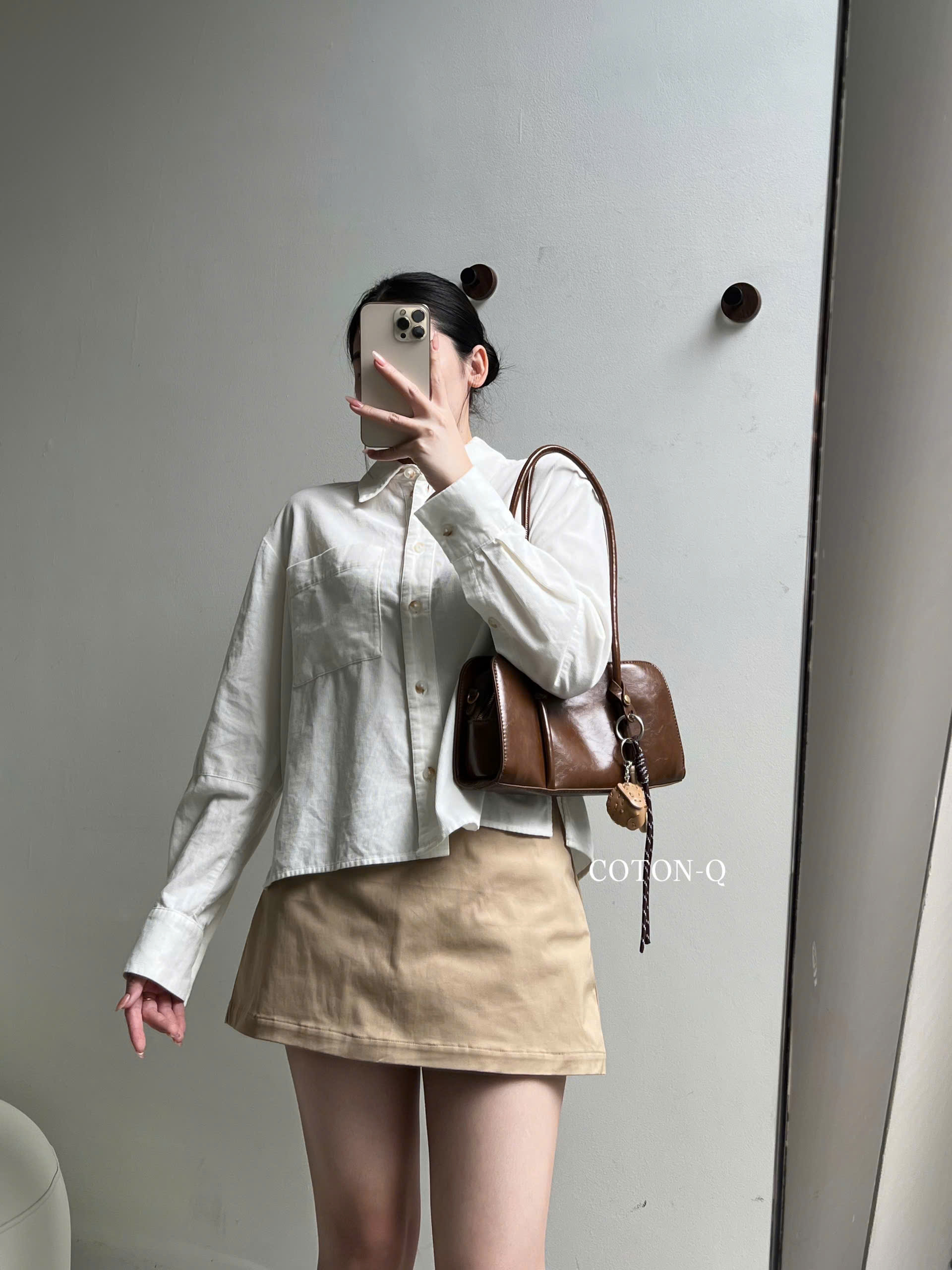 Chân váy ngắn Coton Q có quần trong ( ĐEN )_thumbnail_26