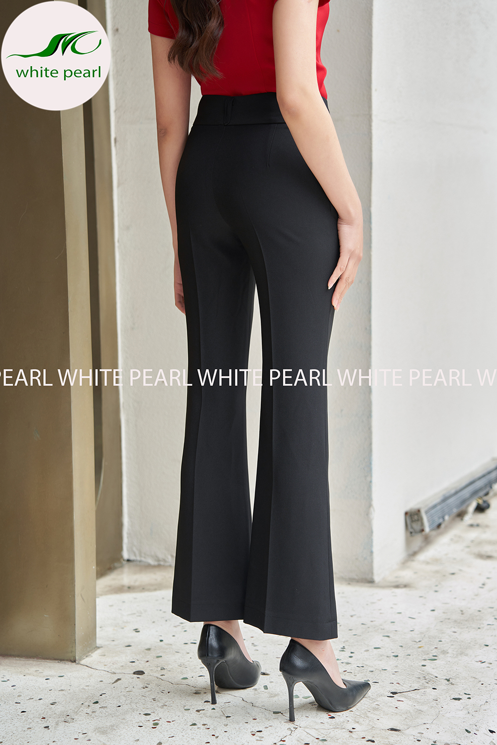 Quần âu nữ dáng dài xẻ gấu trước thời trang công sở cao cấp nữ White Pearl_thumbnail_2