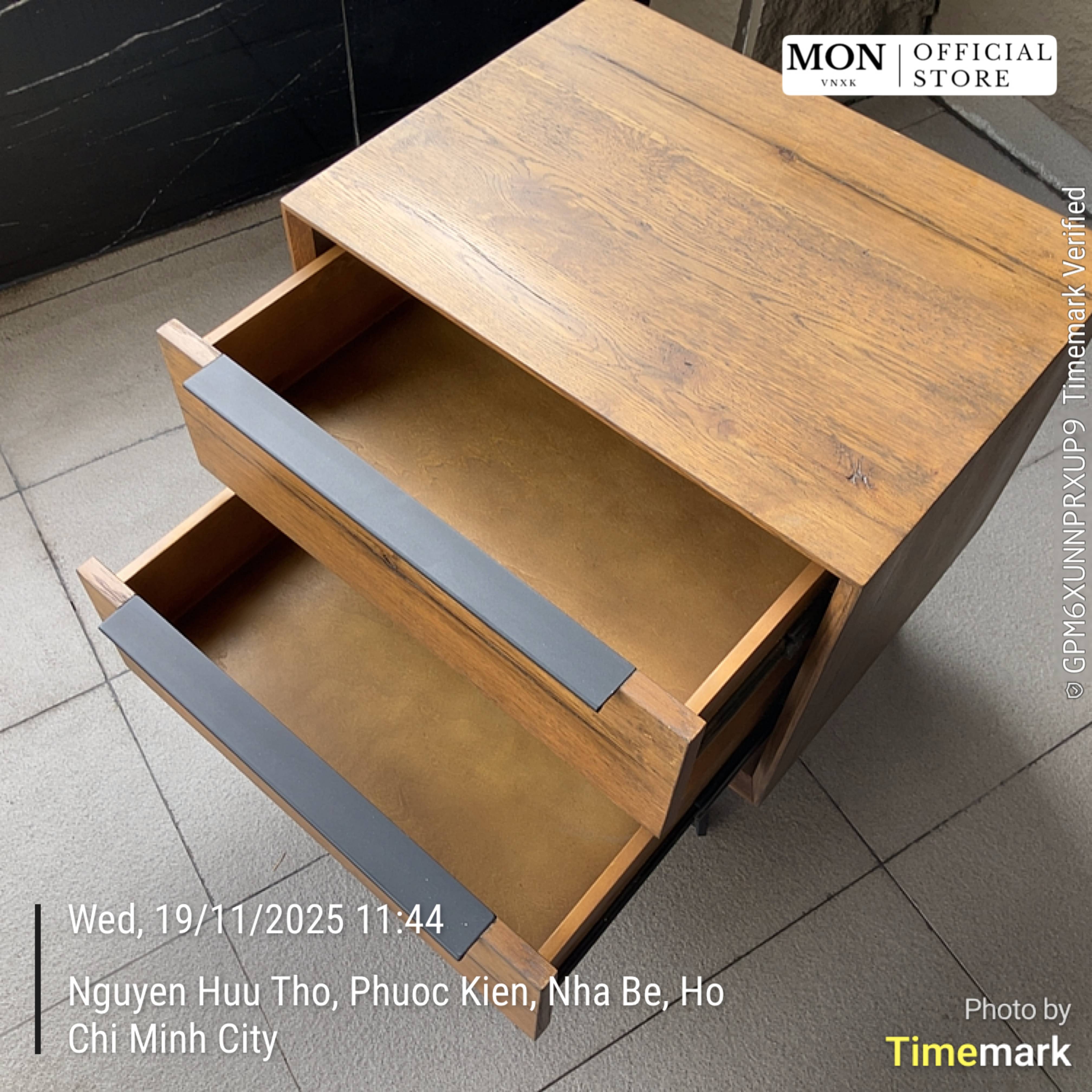 TỦ ĐẦU GIƯỜNG CLEVEDON 2-DRAWER SOLID OAK BEDSIDE TABLE_thumbnail_5