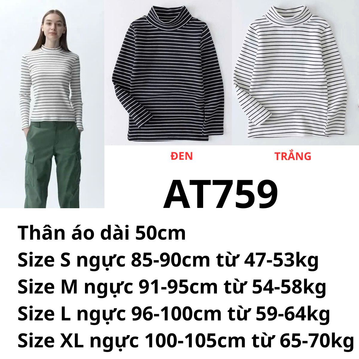 AT759 - Áo thn tay dài sọc