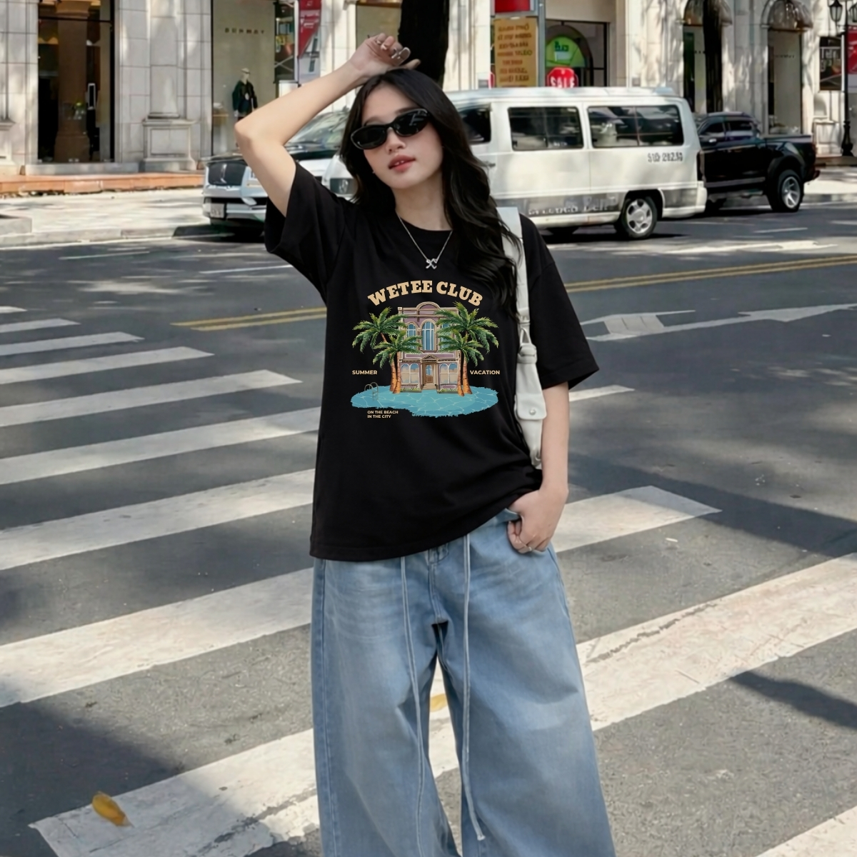 Áo thun unisex UX30 BST CÂY DỪA đi biển mùa hè dáng oversized Local brand WETEE - T050_thumbnail_6