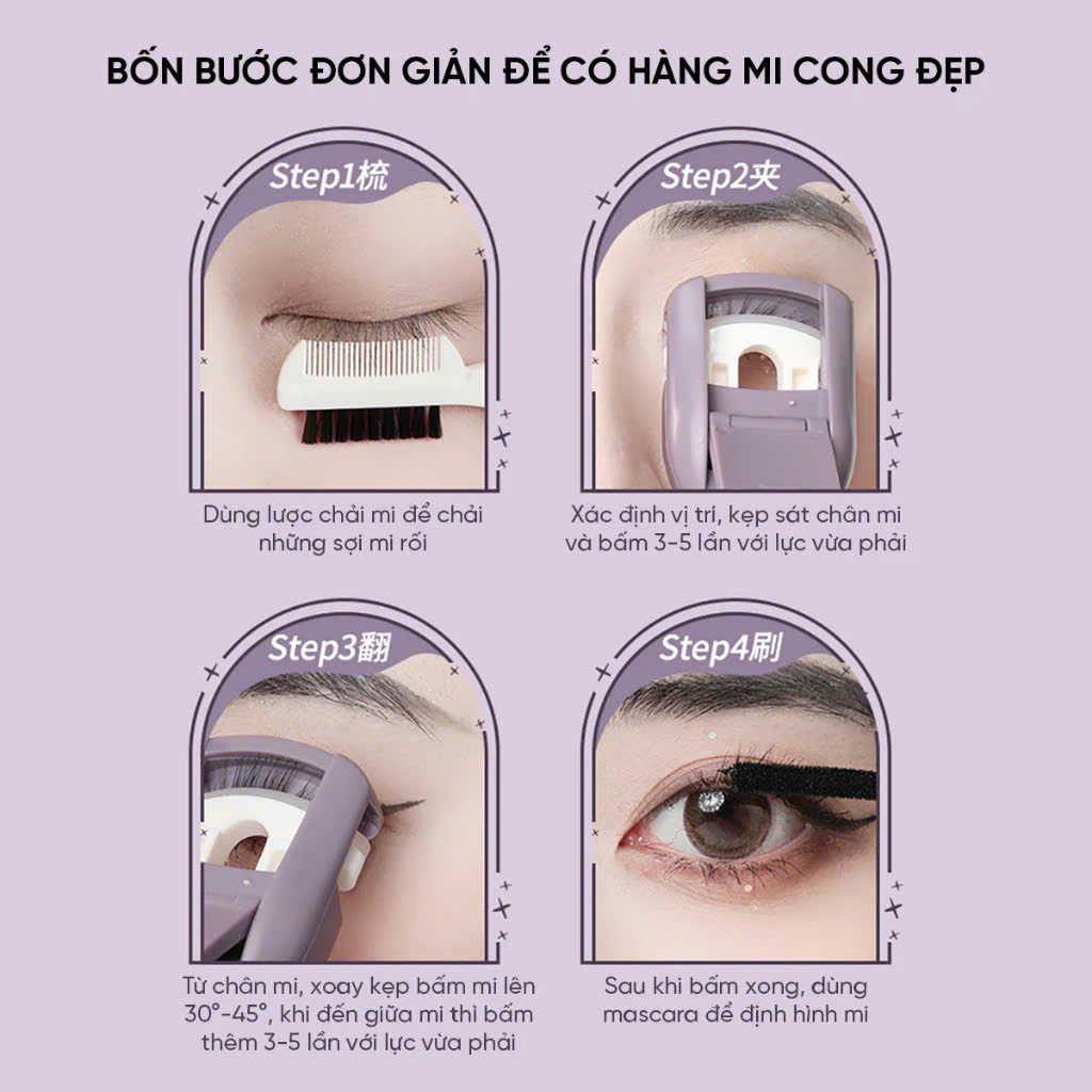 Kẹp Bấm Mi Kèm Lược Amortals Juanwang Eyelash Curler_thumbnail_4