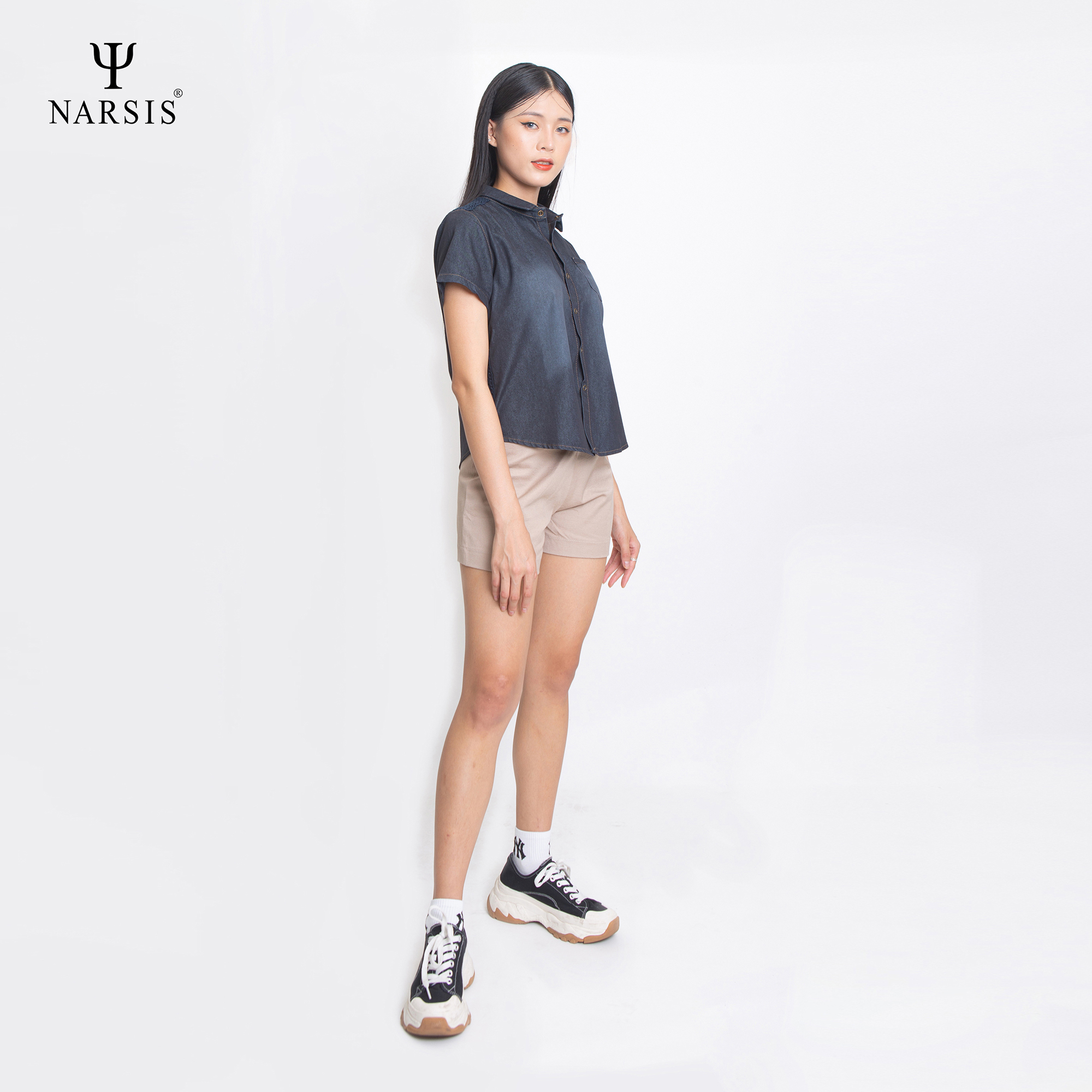 ÁO NỮ L7025A NARSIS CHẤT LIỆU JEAN BỀN BỈ, CÁ TÍNH, TRẺ TRUNG, THỜI TRANG, TRẺ TRUNG, THỜI TRANG