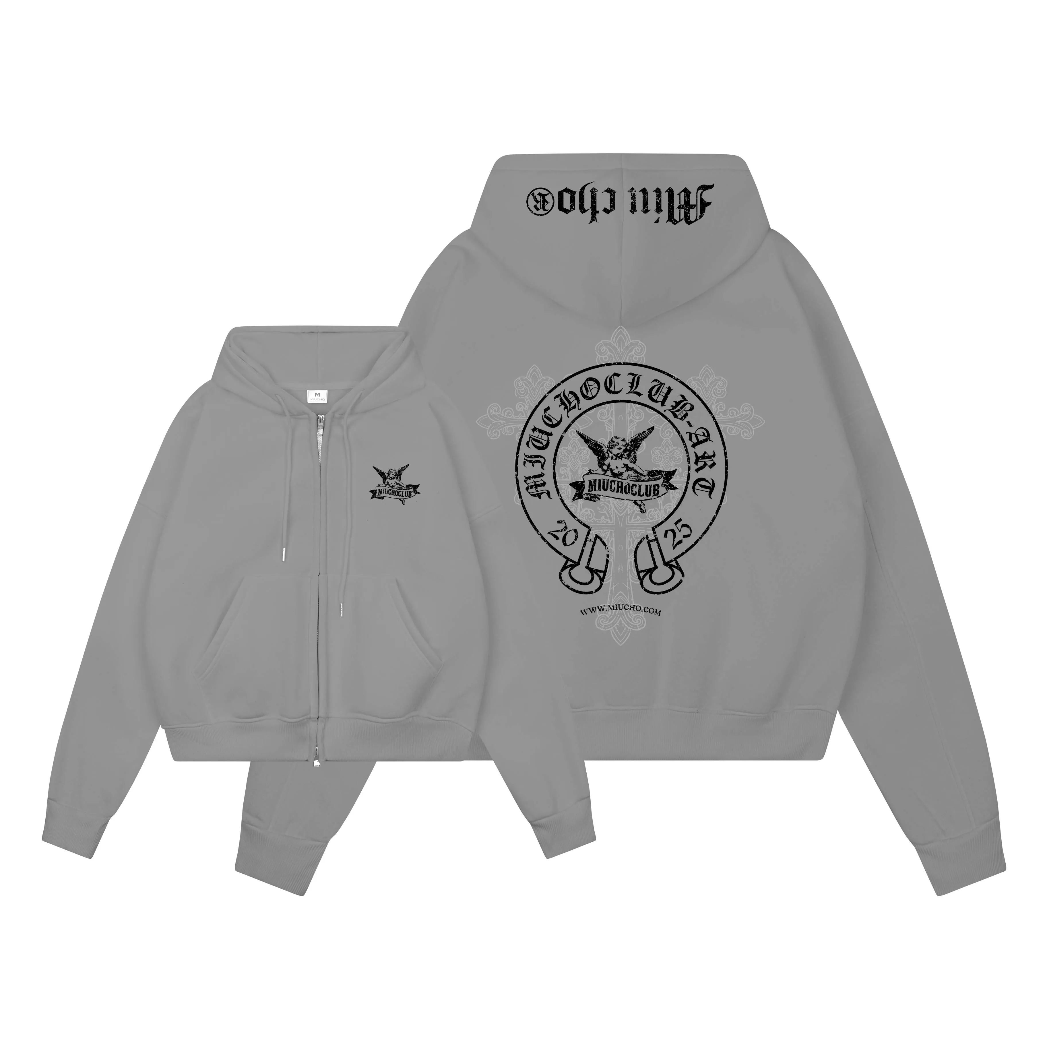 Áo hoodie zip form boxy street style 2578 Miucho chất vải nỉ bông mềm mại thoáng mát in mix_thumbnail_14