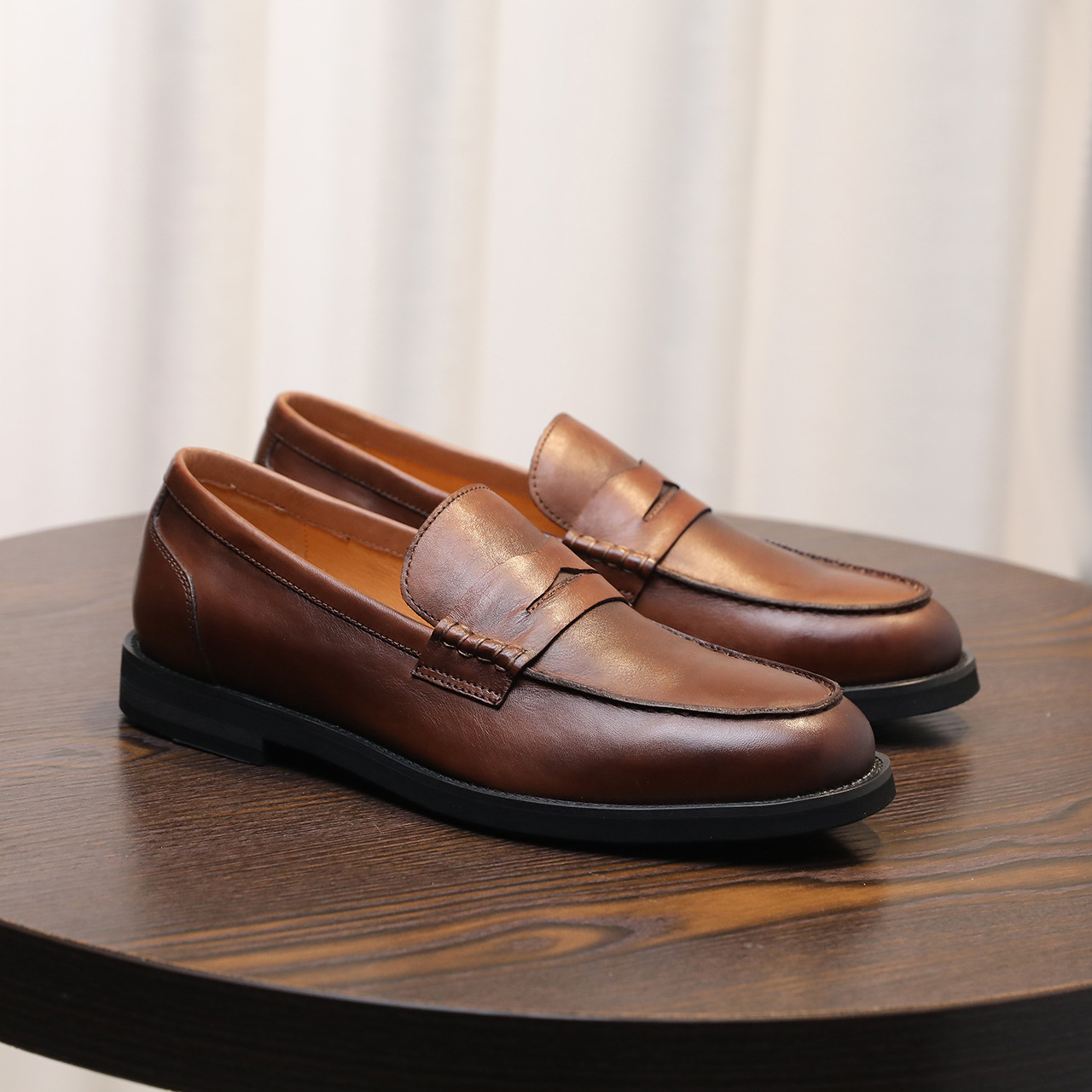 Giày nam cổ điển Anh quốc, giày da công sở đơn giản, giày lười thời thượng, giày da nam cổ điển thoải mái_thumbnail_9