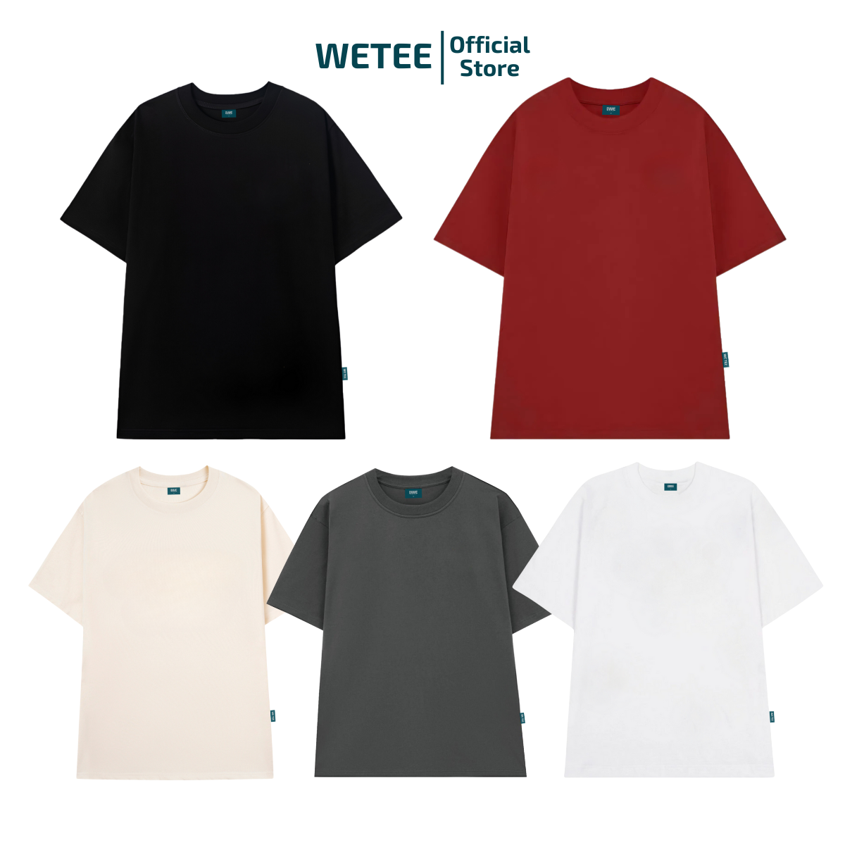 Áo thun nam nữ unisex local brand WE TEE màu trơn - TEE001 TEE001