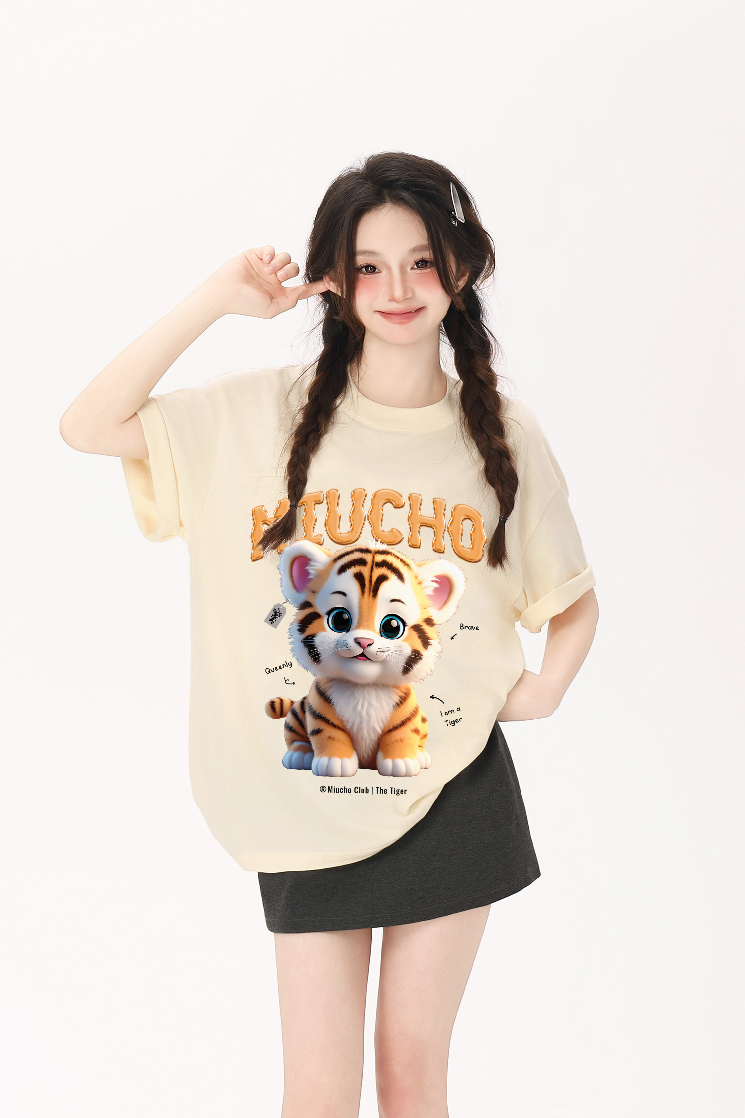 Áo thun form rộng 12 con giáp tuổi Dần (tuổi hổ) ATD1238 Miucho tay ngắn cổ tròn in mix_thumbnail_8