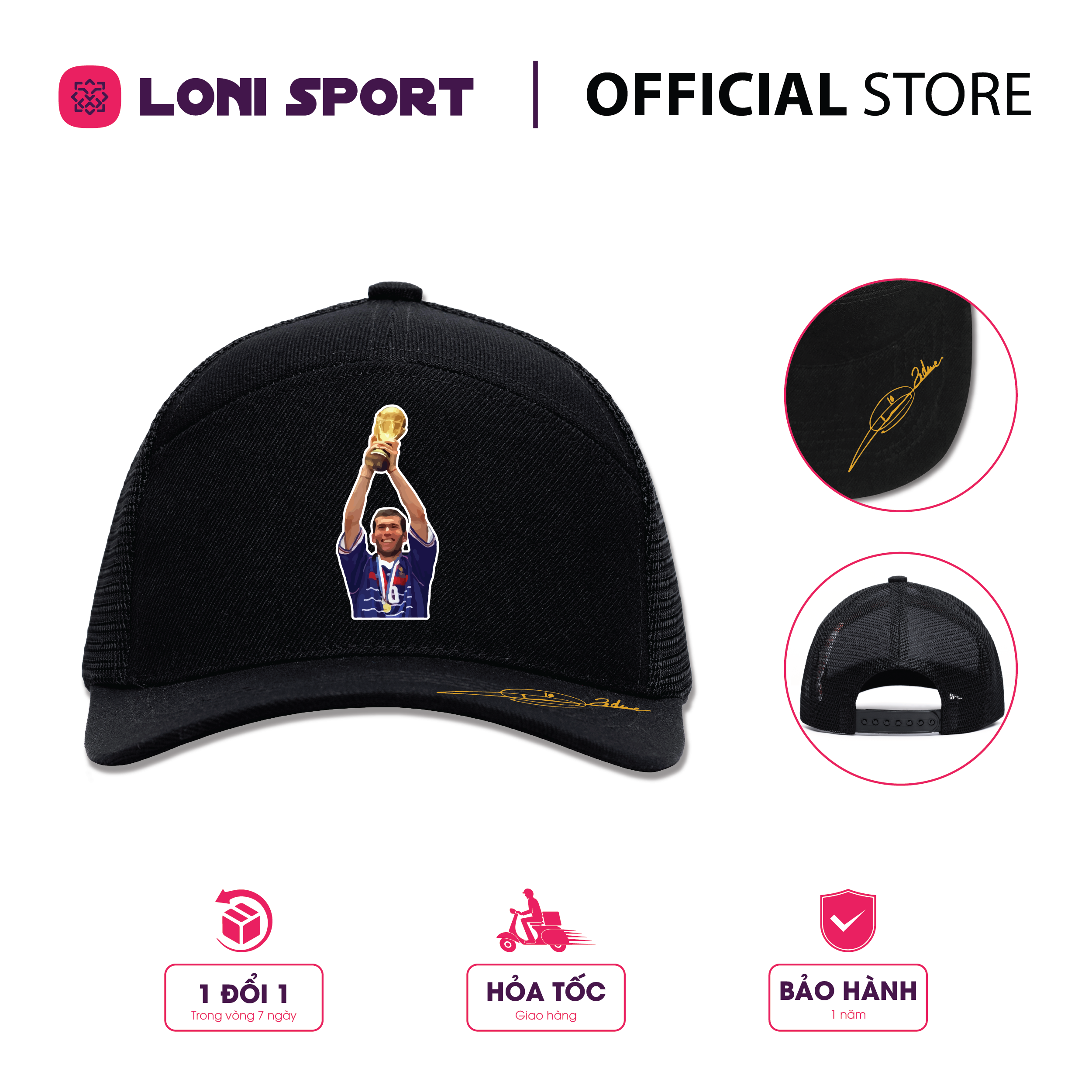 Nón lưỡi trai phối lưới - đen_thumbnail_4