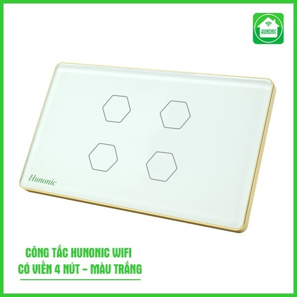 Công Tắc Hunonic Wifi Hình Chữ Nhật - 4 Nút_thumbnail_1