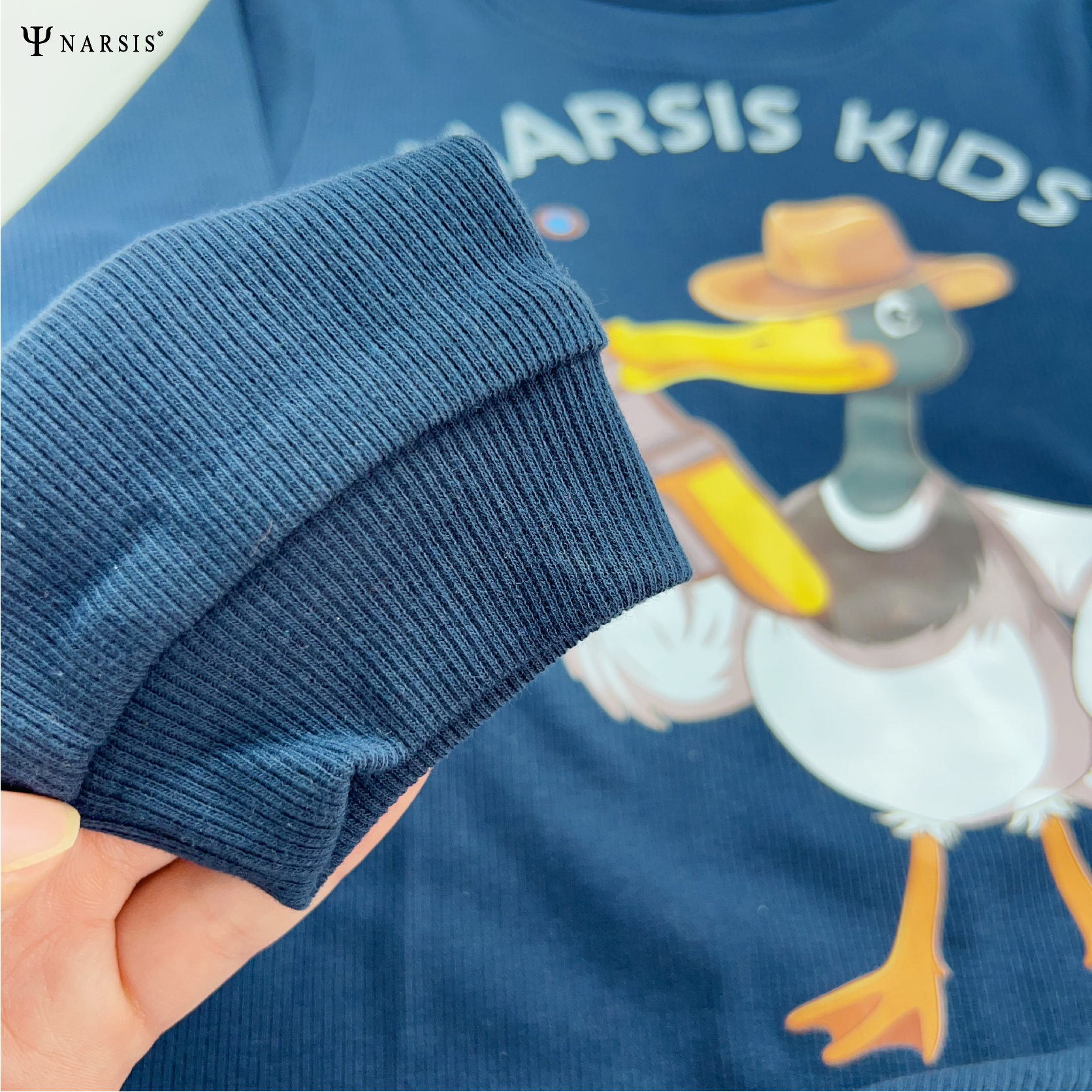 Bộ thu đông bé trai Narsis KE2090 chất cotton co giãn, họa tiết đơn giản._thumbnail_1