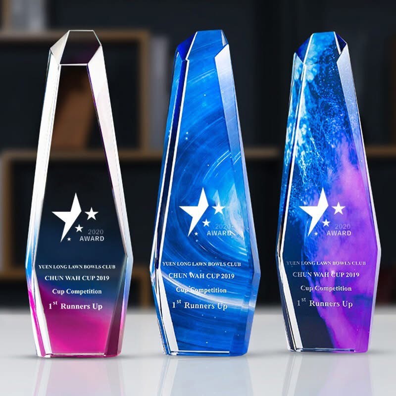 Cúp pha lê K9 nguyên khối cao cấp