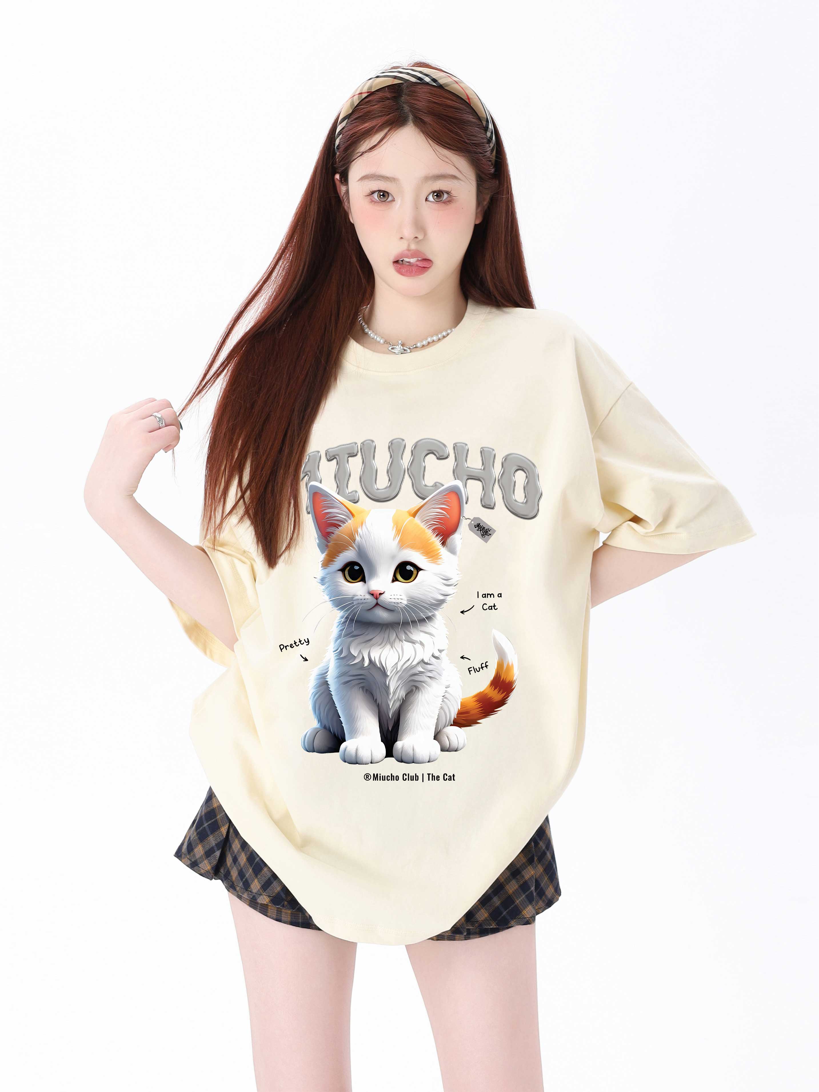 Áo thun form rộng 12 con giáp tuổi Mão ATD1244 Miucho tay ngắn cổ tròn in mix_thumbnail_7