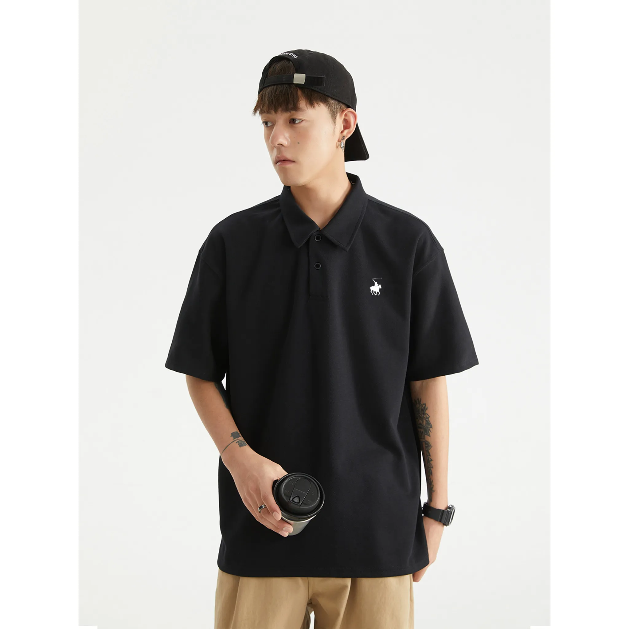 Áo polo form rộng basic unisex nhiều màu 2539 Miucho Club vải cotton cao cấp thoáng mát in basic_thumbnail_4