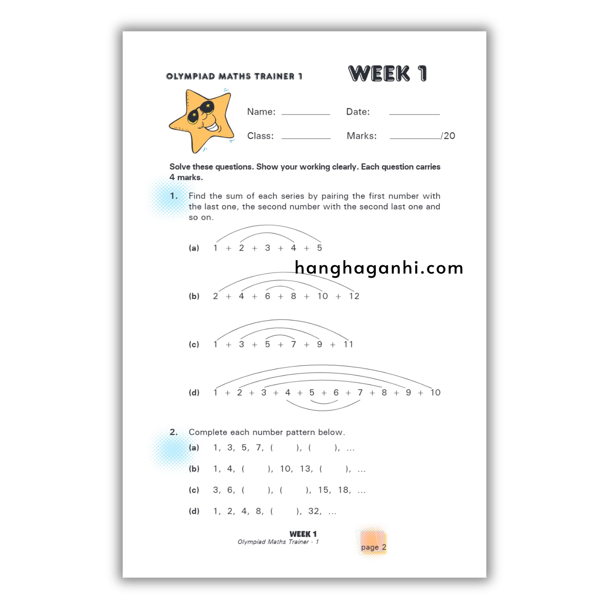 Olympiad Maths Trainer Level 1 in đen trắng - Sách Toán Tiếng Anh Singapore cho bé lớp 1_thumbnail_14