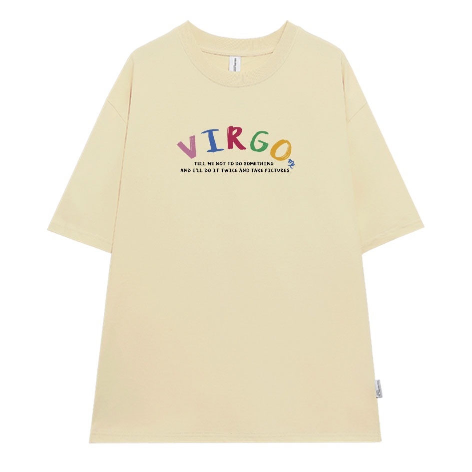 Áo thun nữ form rộng ATD377 cung hoàng đạo Xử Nữ VIRGO Miucho cotton cổ tròn in typography_thumbnail_5