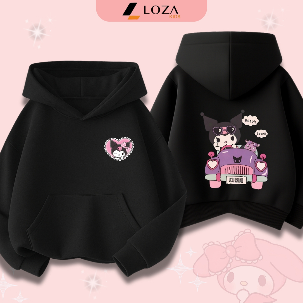 Áo nỉ hoodie bé gái in hình Kuromi - Loza Kids HN3387_thumbnail_1