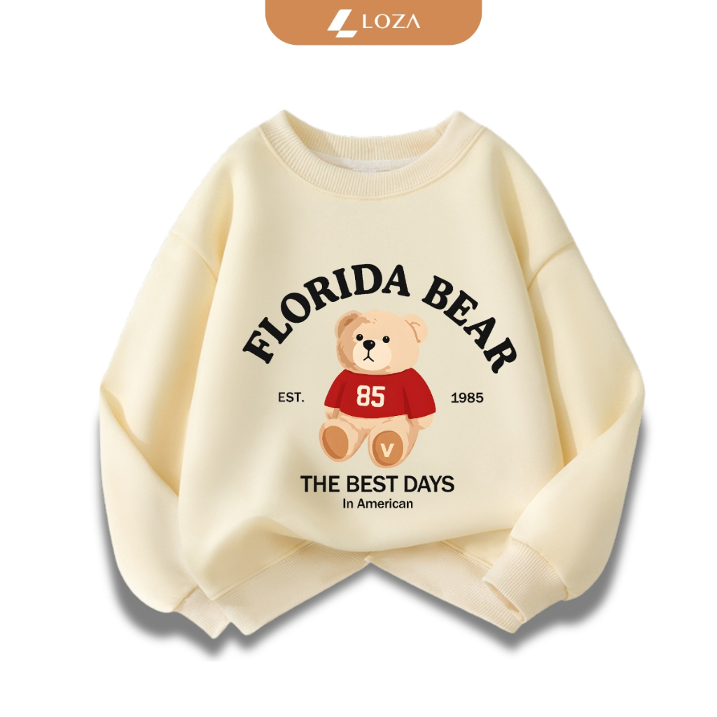 Áo nỉ sweater bé trai, bé gái hình gấu FLorida Bear - Loza Kids IN3384_thumbnail_1