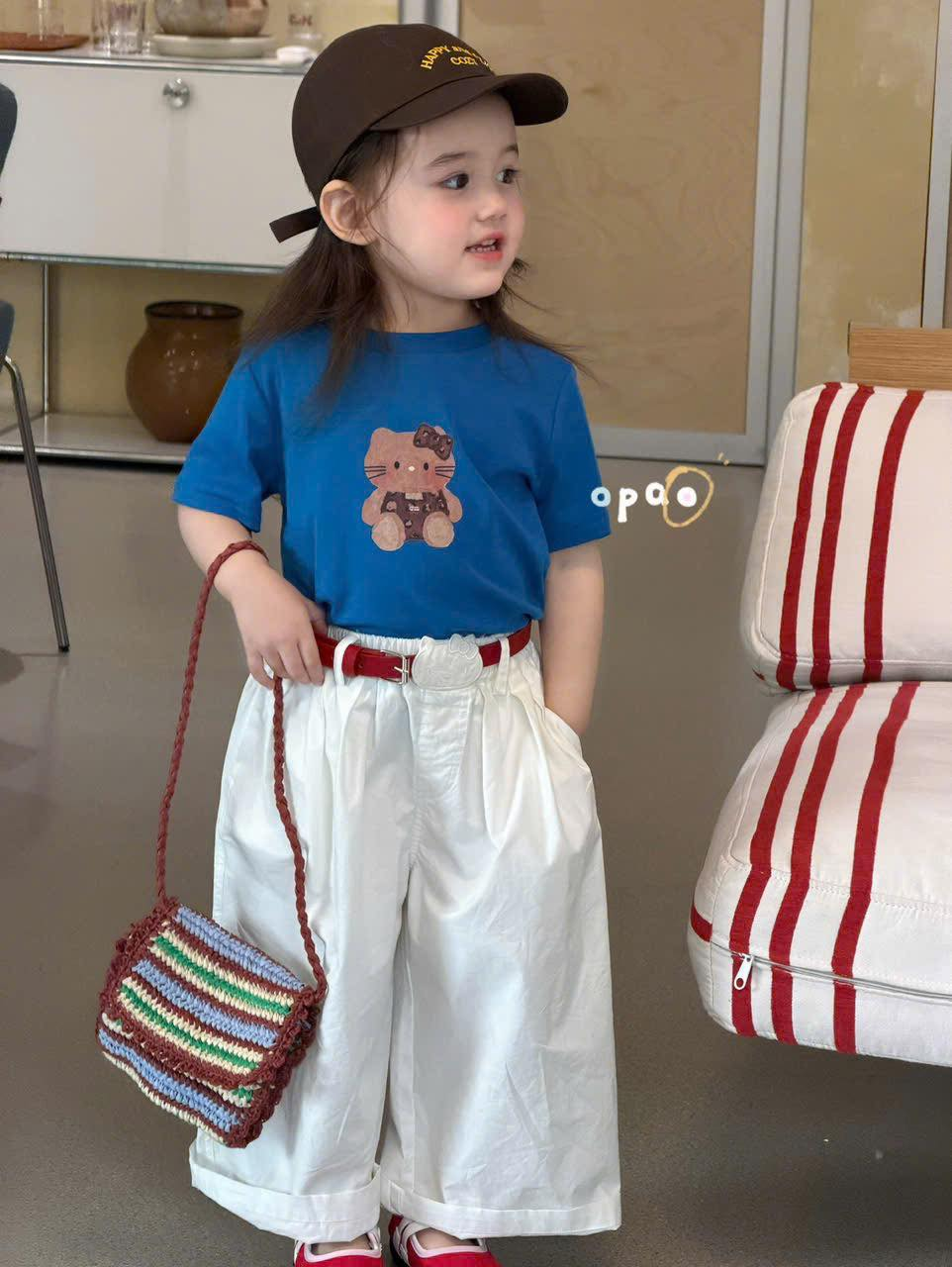 (E45) Quần thô giấy màu trắng kèm đai