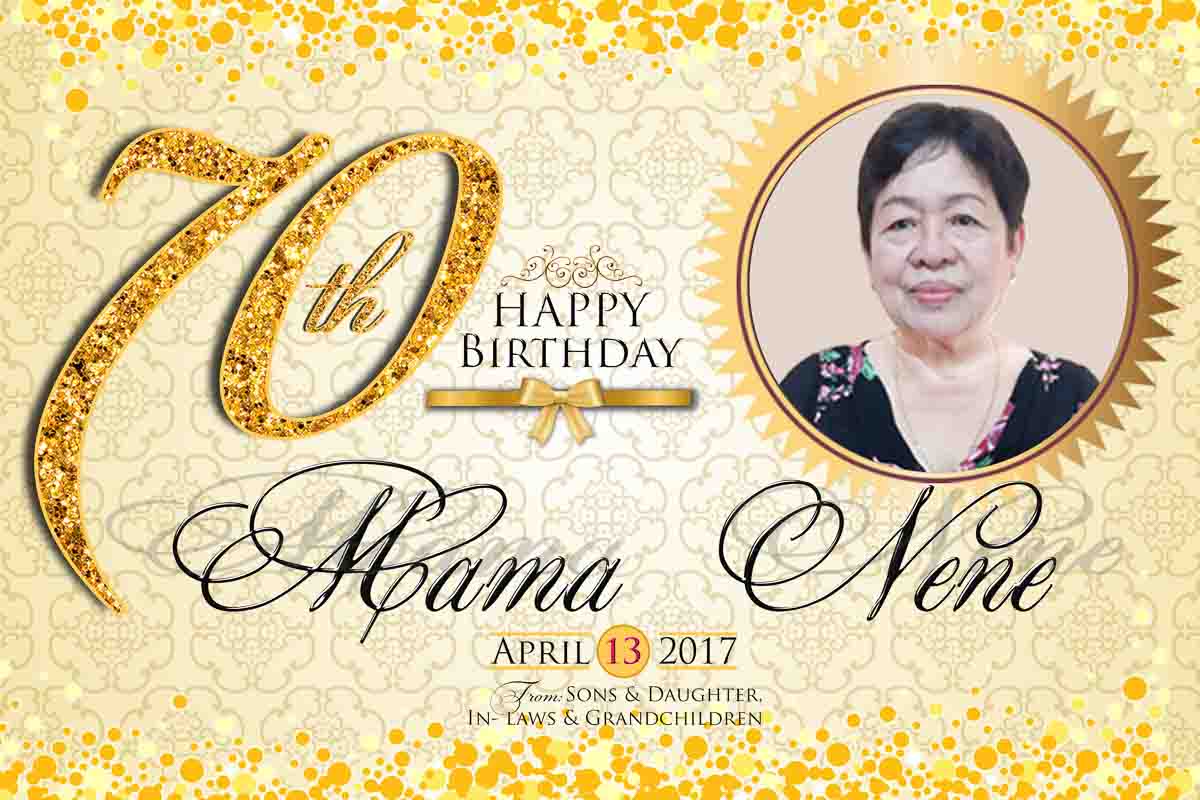 Adult Nanay Birthday Tarp