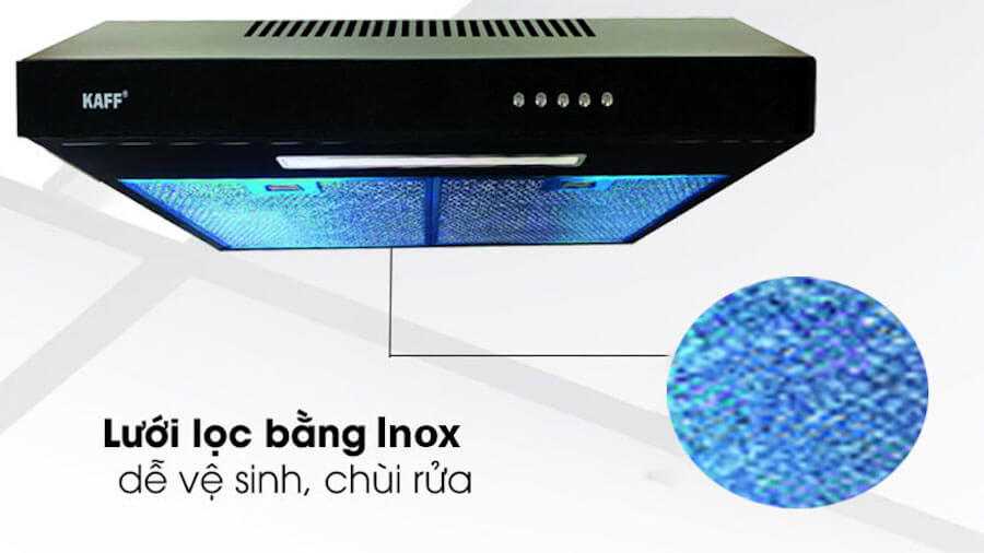 Bảng điều khiển của máy hút mùi Kaff KF-SL70KB