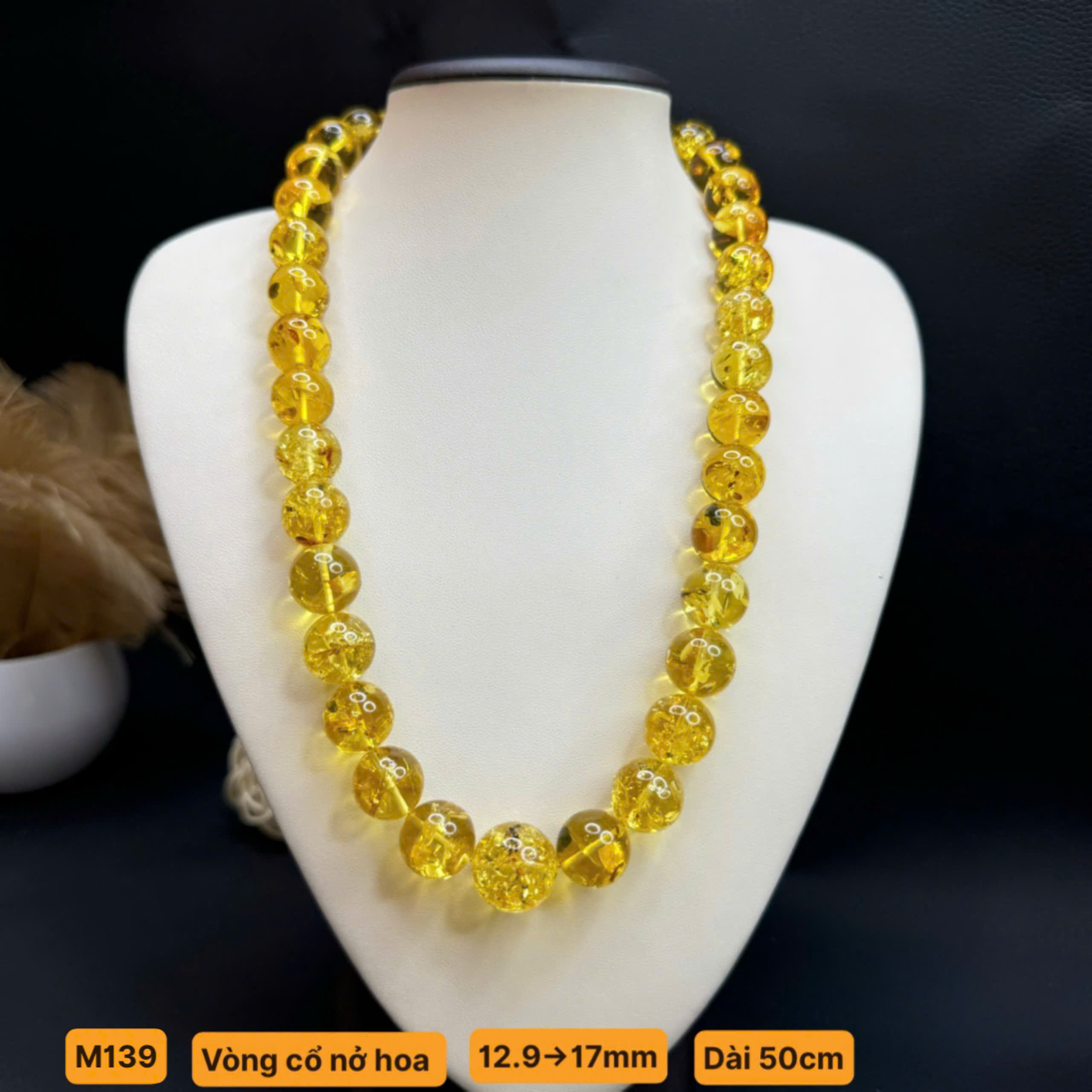 Vòng Cổ Nở Hoa Hổ Phách - M139