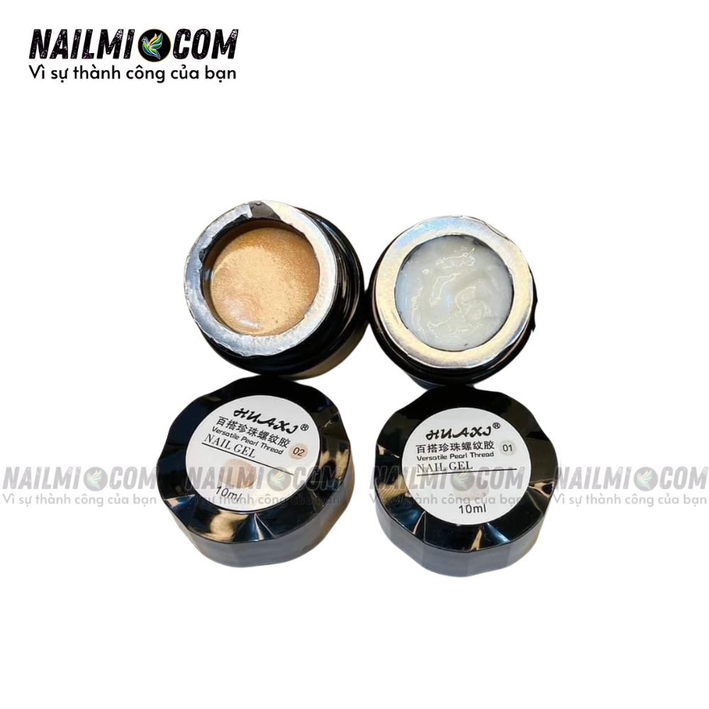 Gel ngọc trai - màu vàng - mã 02- Huaxi