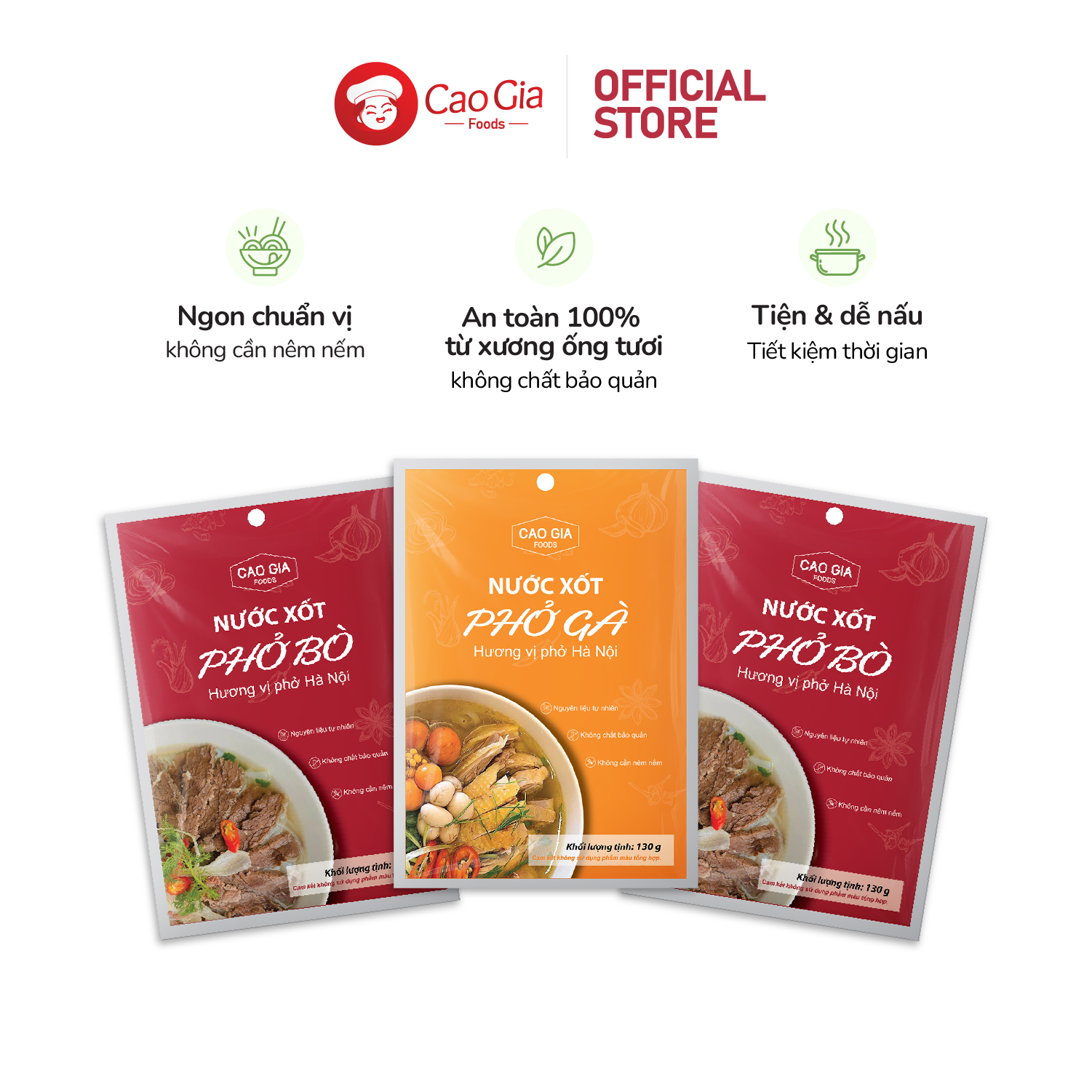 Combo Đặc Biệt 2 Xốt Phở Bò - 1 Xốt Phở Gà