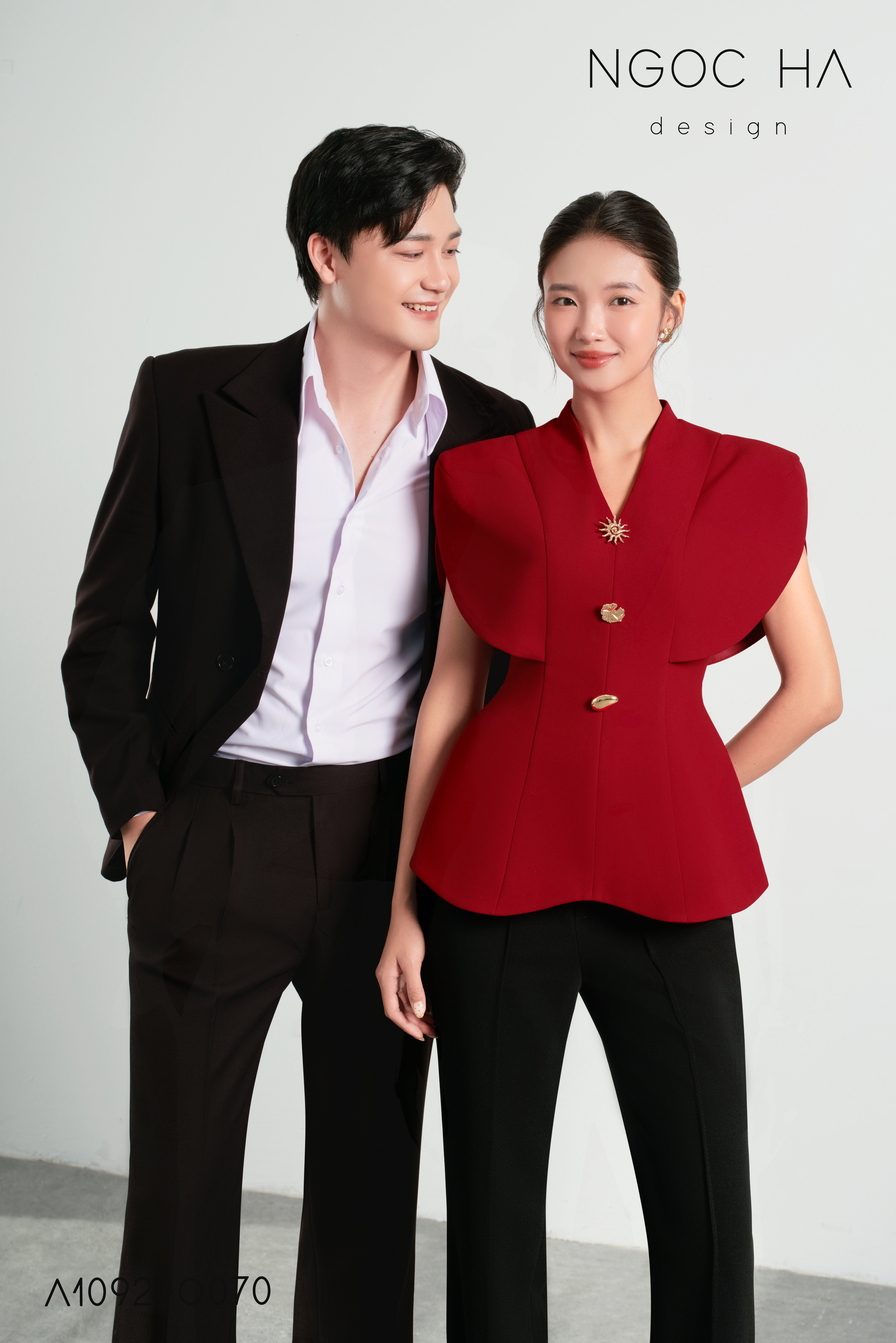 Estra Top_ Áo Peplum Vai Choàng Màu Đỏ A1092_thumbnail_3