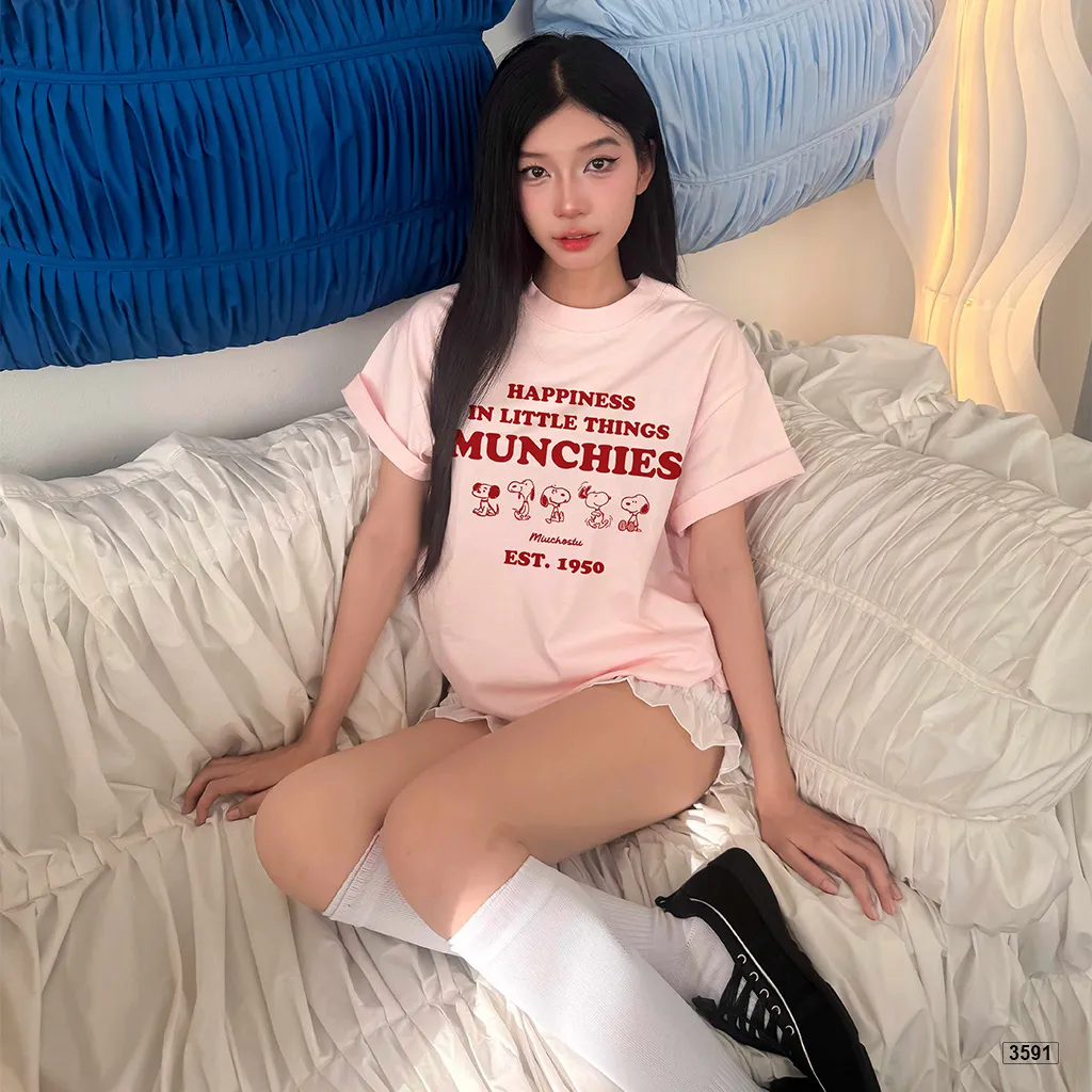 Áo thun boxy unisex in chữ năng động Miucho 3591_thumbnail_6