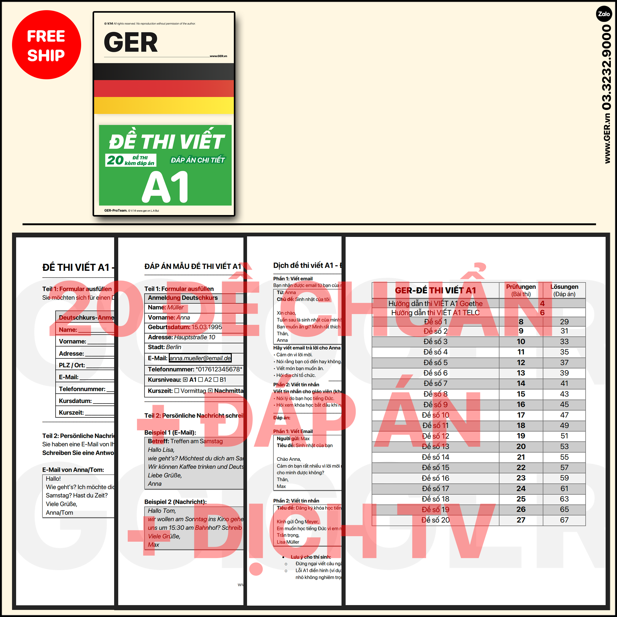 Đề Thi Viết Tiếng Đức A1