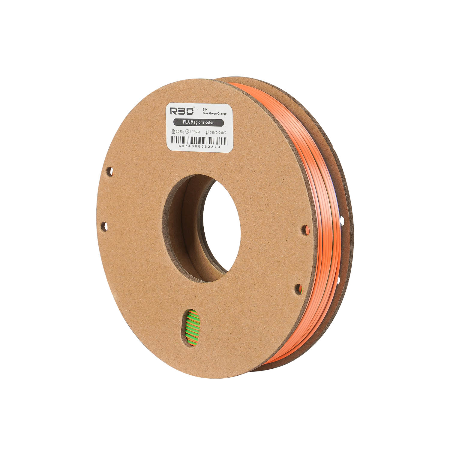 R3D PLA Tri-Color 250g - Blue Green Orange