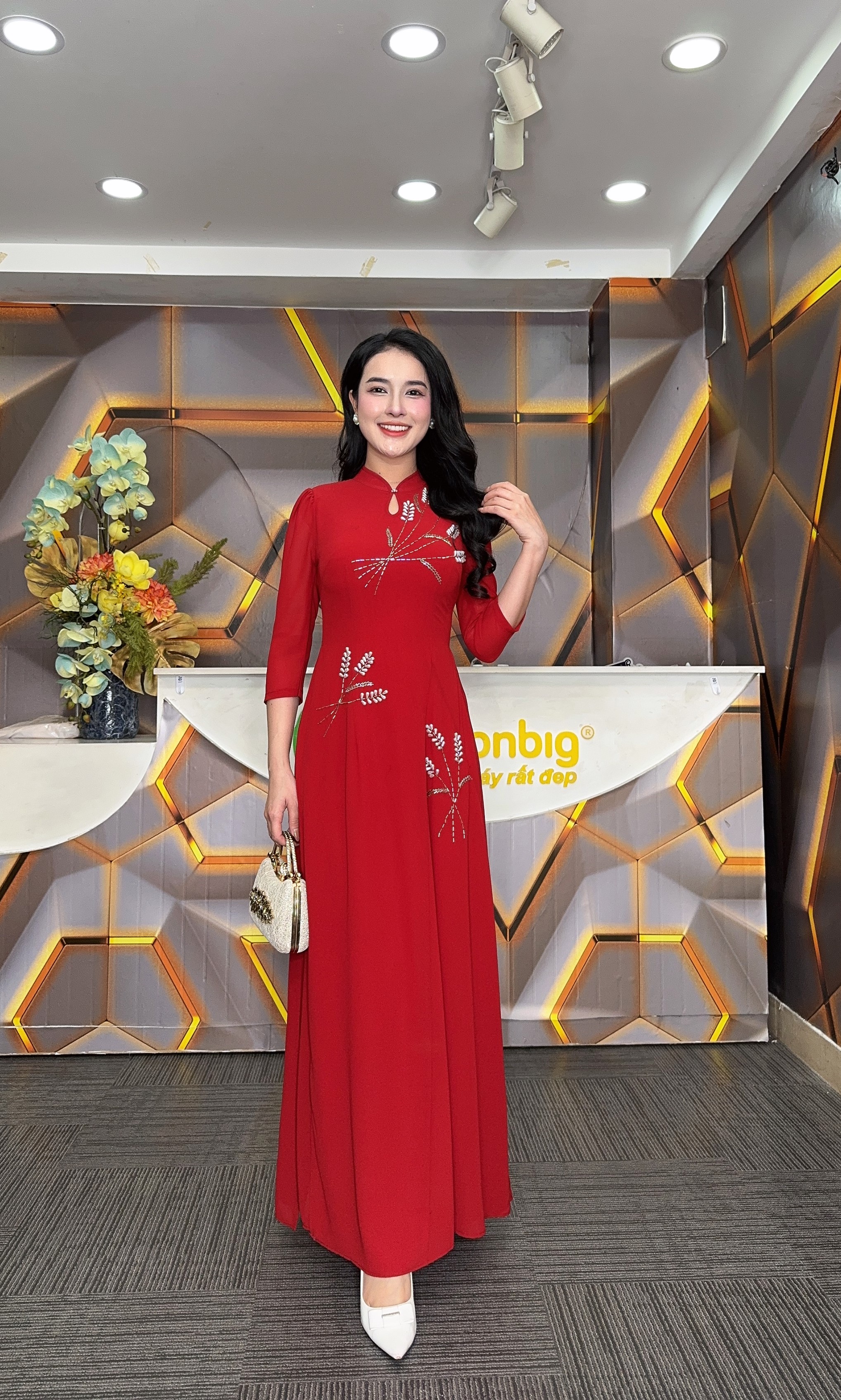 Đầm giả áo dài - Y1882 - Thương hiệu Zonbig