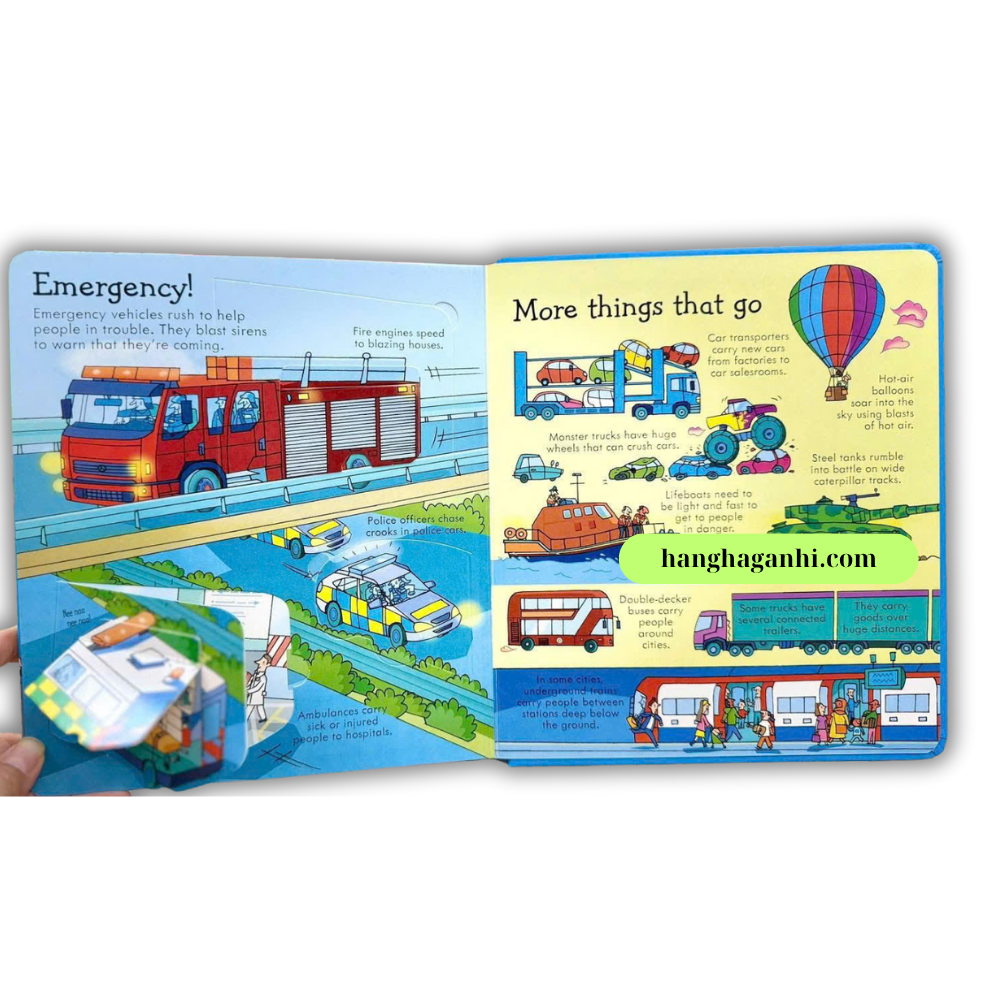 Sách lật mở Usborne Lift-the-flap Look Inside Things that Go_thumbnail_3