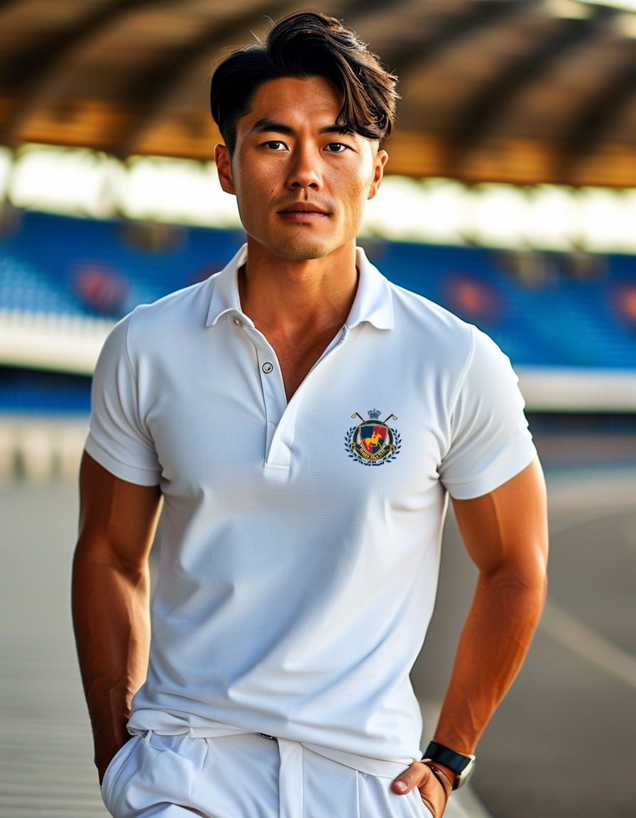 Áo polo nam form vừa regular vải cá sấu đứng form thoáng mát 1843 Miucho Iconic in artwork_thumbnail_6